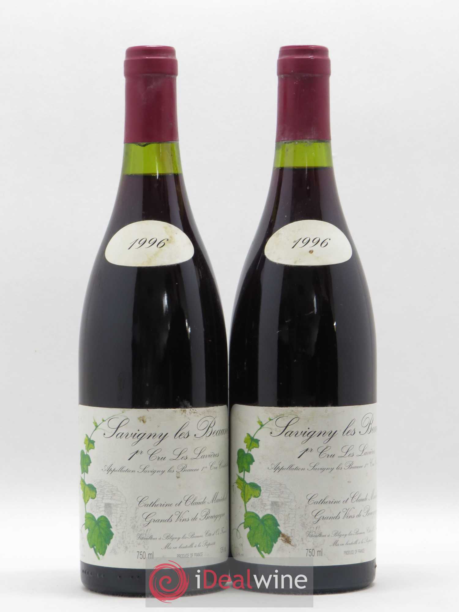 Savigny-lès-Beaune 1er Cru Les Lavières Catherine et Claude Maréchal 1996 - Lot de 2 bouteilles - 0