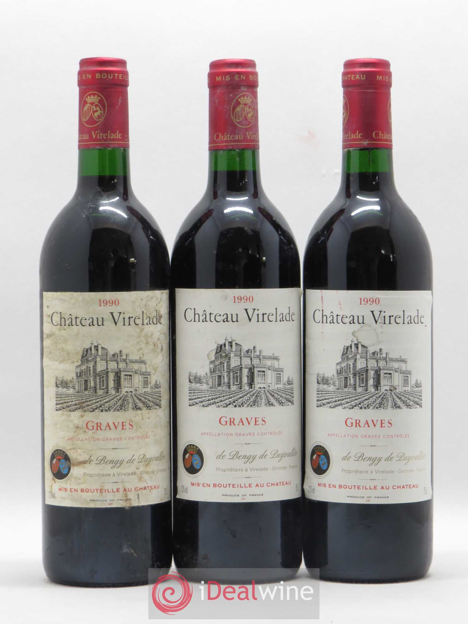 Graves Château Virelade 1990 - Lot de 6 bouteilles - 2