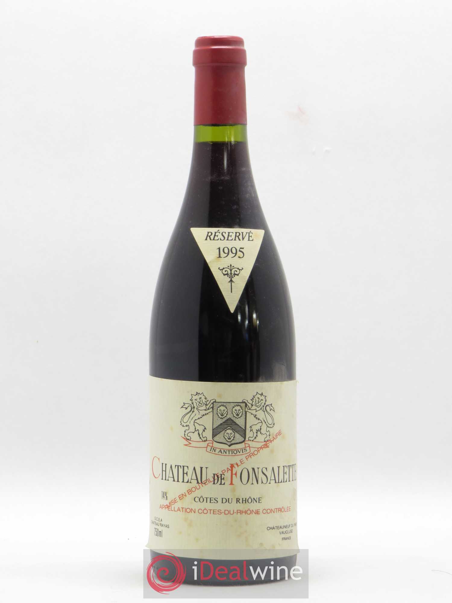 Côtes-du-Rhône Château de Fonsalette Emmanuel Reynaud 1995 - Lot de 1 bouteille - 0