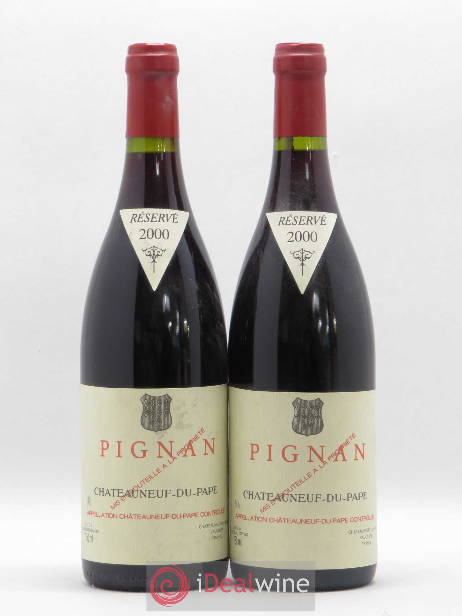 Châteauneuf-du-Pape Pignan Emmanuel Reynaud 2000 - Lot de 2 bouteilles - 0
