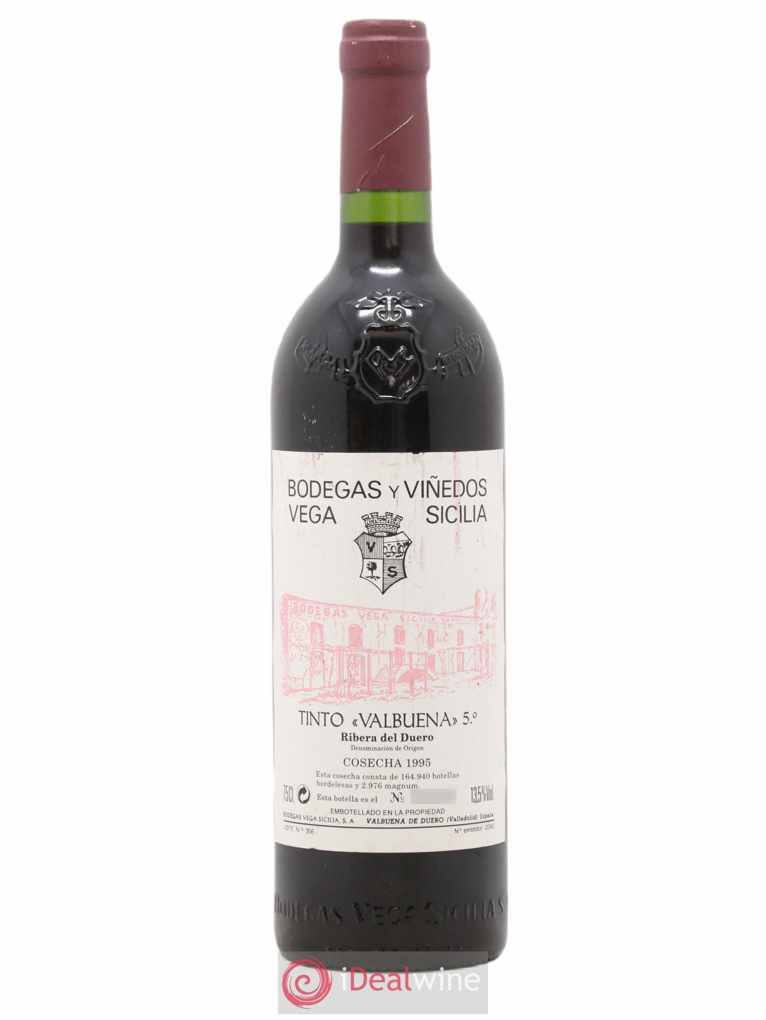 Ribera Del Duero DO Vega Sicilia Valbuena 5 ano Famille Alvarez 1995 - Lot de 1 bouteille - 0