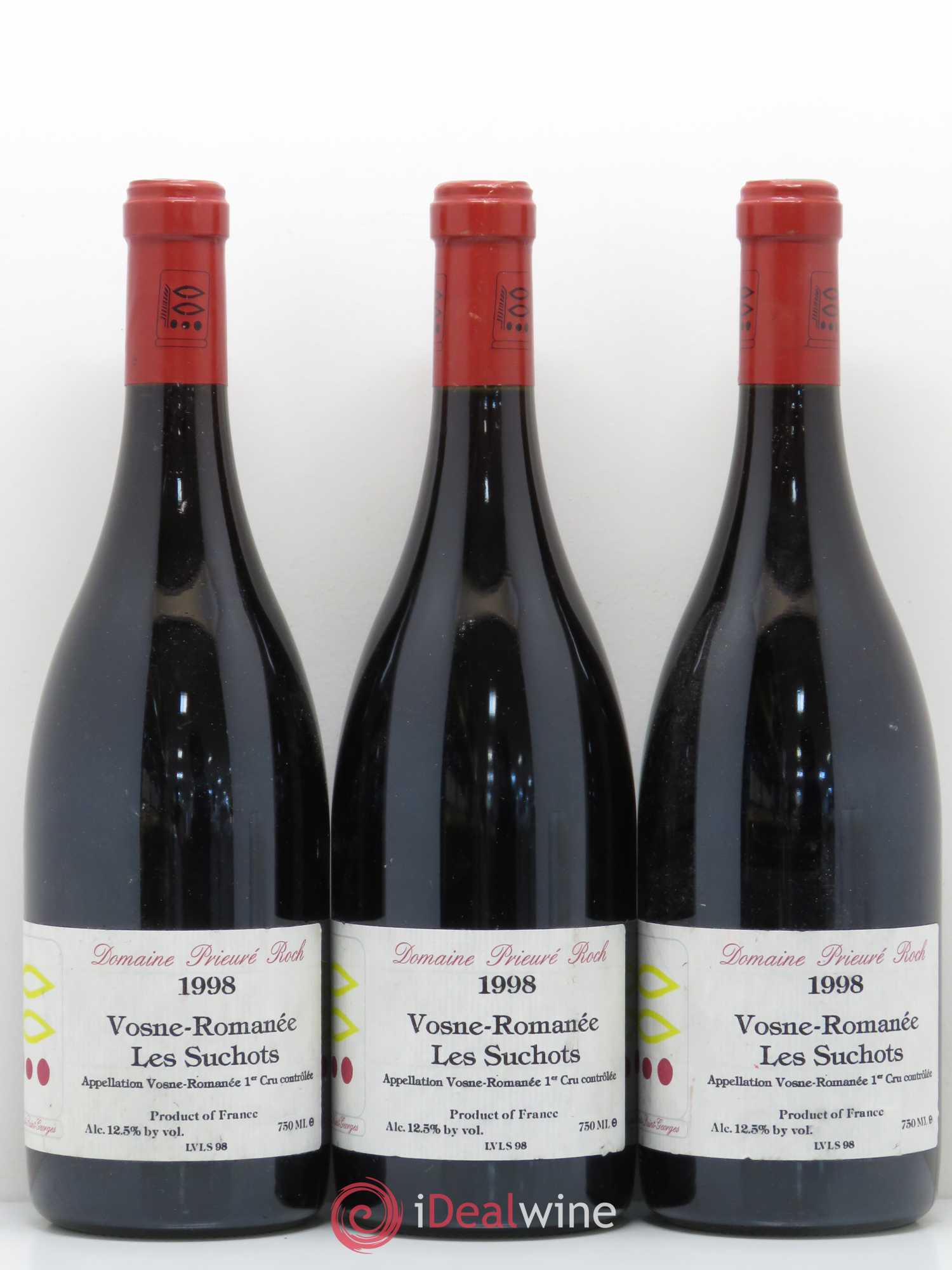 Vosne-Romanée 1er Cru Les Suchots Prieuré Roch 1998 - Lot de 3 bouteilles - 0
