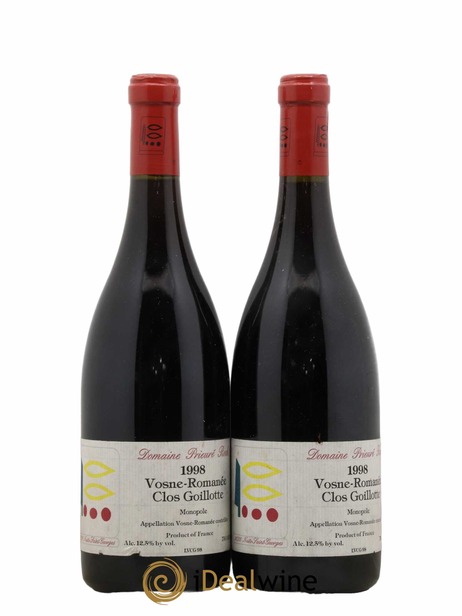 Vosne-Romanée Le Clos Goillotte Prieuré Roch 1998 - Lot de 2 bouteilles - 0