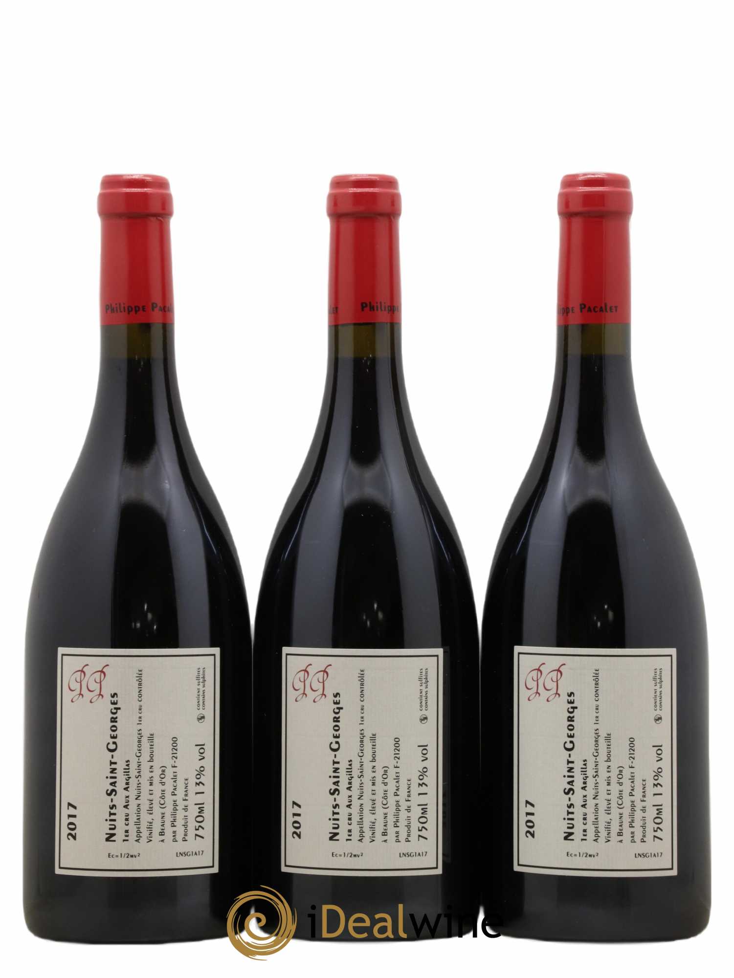 Nuits-Saint-Georges 1er Cru Philippe Pacalet Aux Argillas Philippe Pacalet 2017 - Posten von 3 Flaschen - 1