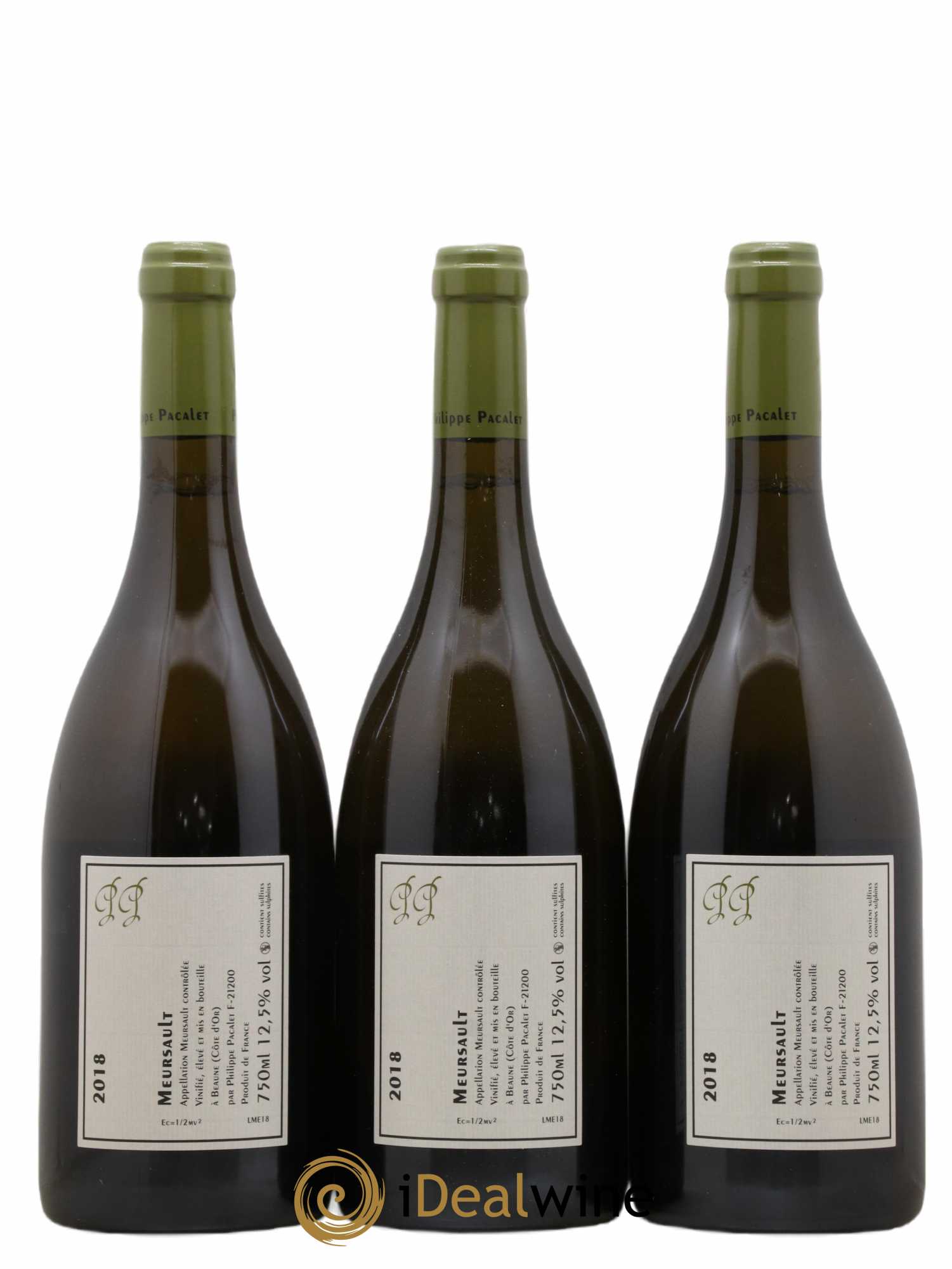 Meursault Philippe Pacalet  2018 - Lot of 3 bottles - 1