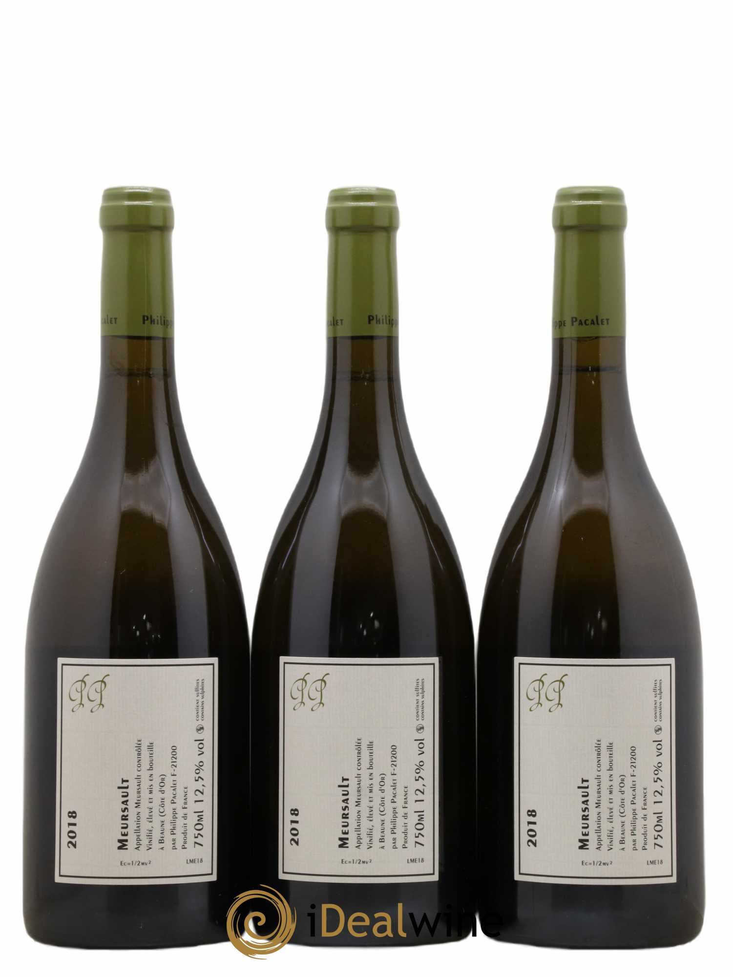 Meursault Philippe Pacalet  2018 - Lot of 3 bottles - 1