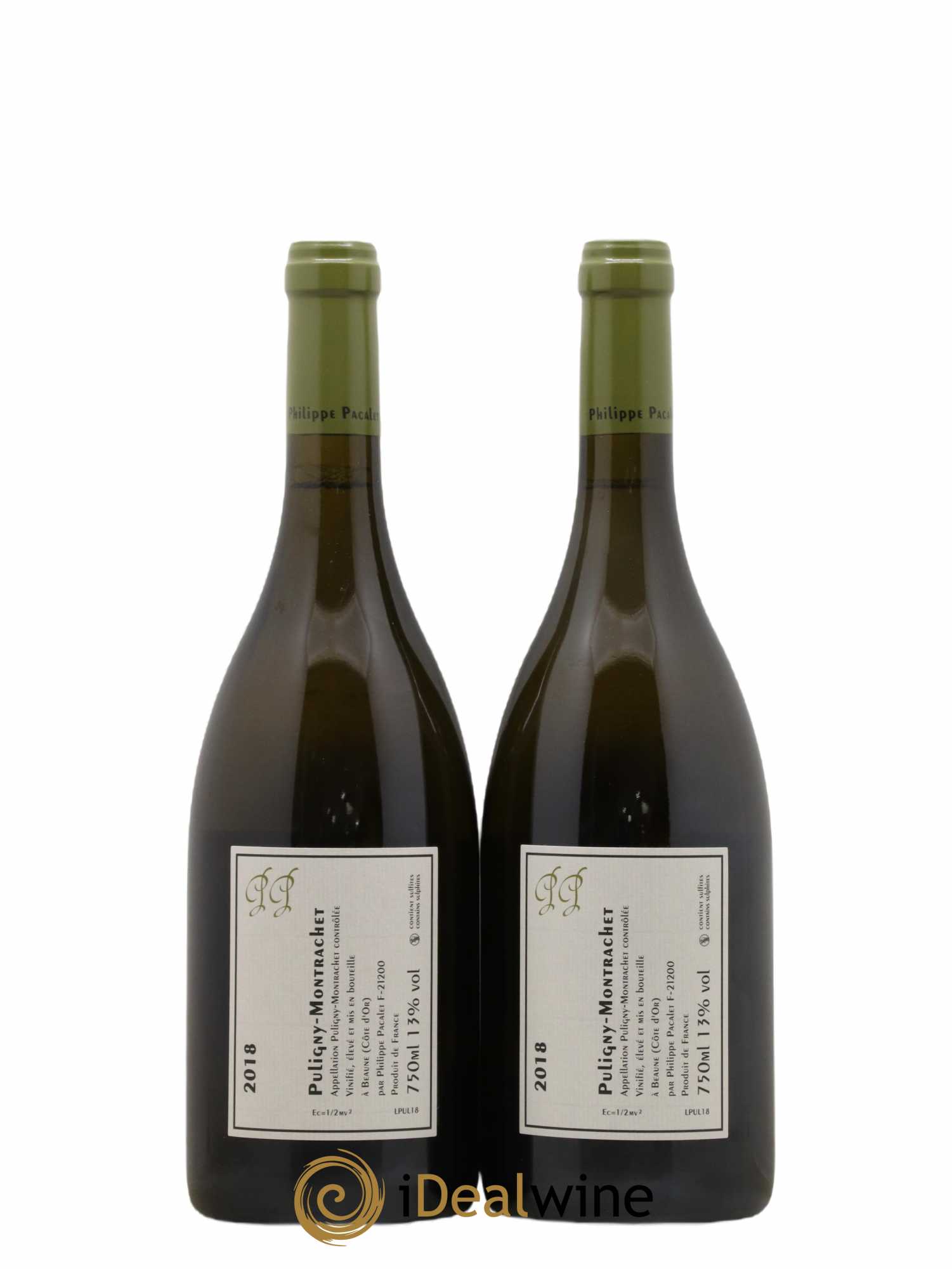 Puligny-Montrachet Philippe Pacalet  2018 - Posten von 2 Flaschen - 1