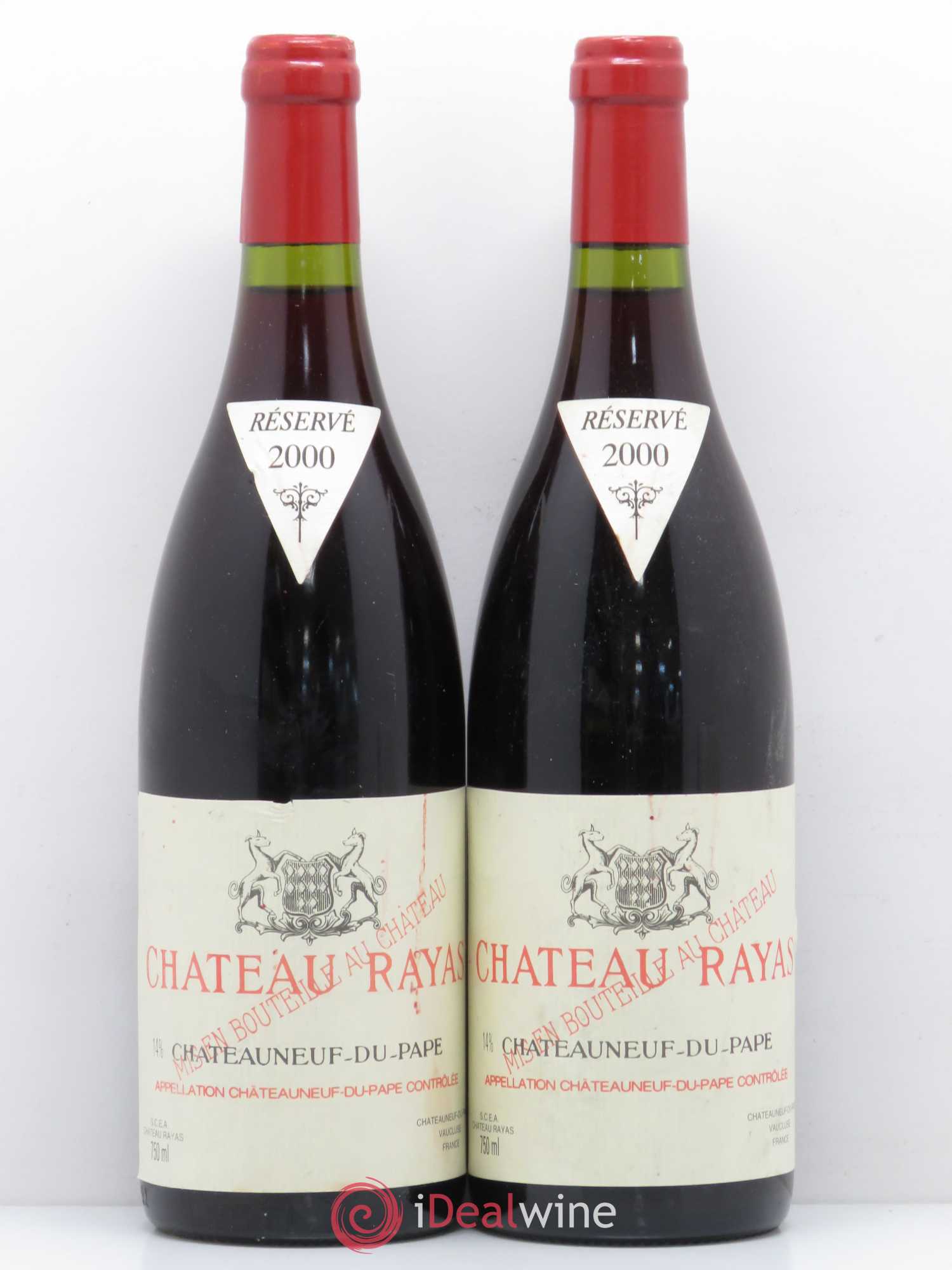 Châteauneuf-du-Pape Château Rayas Emmanuel Reynaud 2000 - Lot de 2 bouteilles - 0