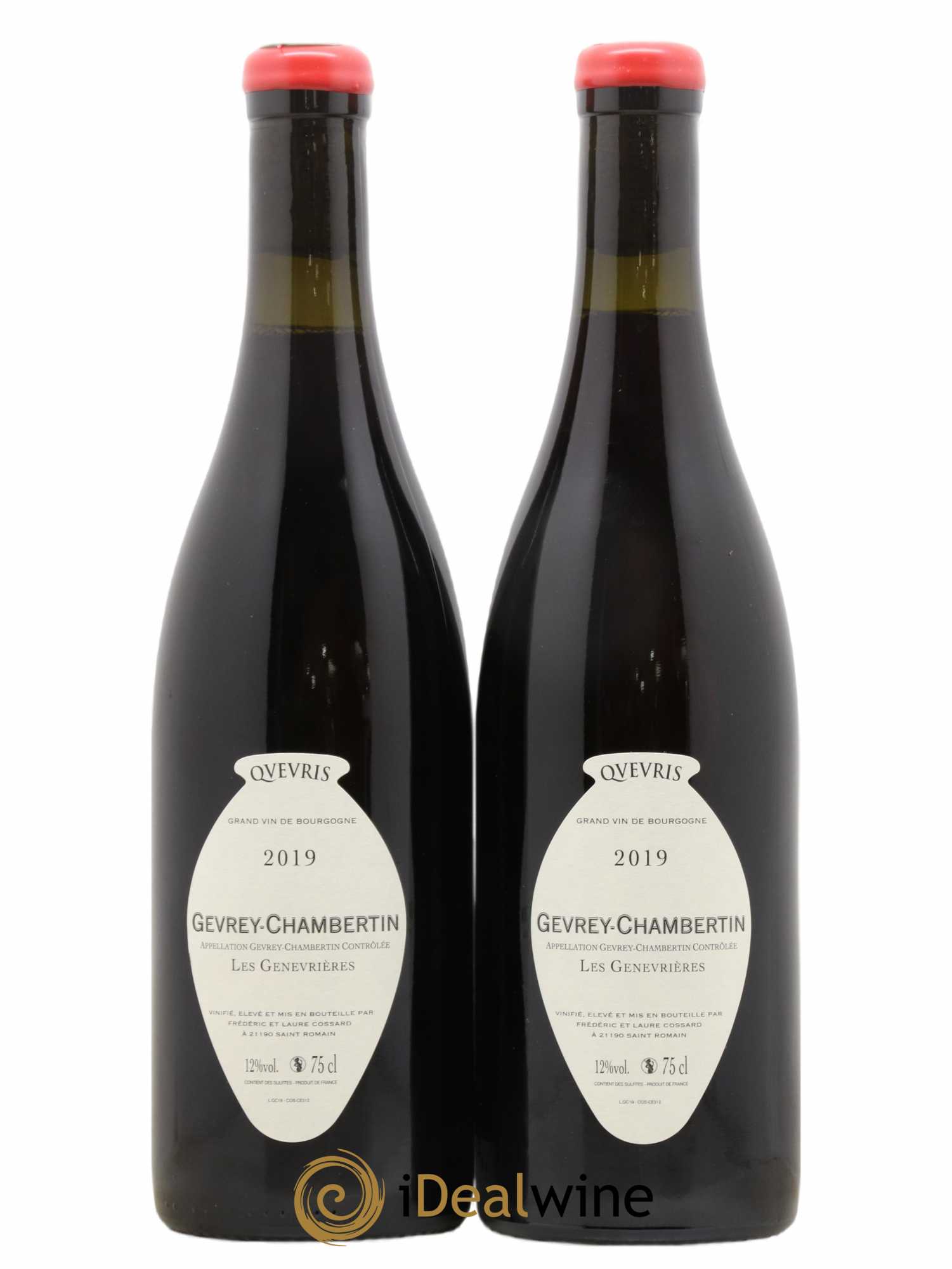 Gevrey-Chambertin Les Genevrières Qvevris Domaine de Chassorney - Frédéric Cossard  2019 - Lot de 2 bouteilles - 1
