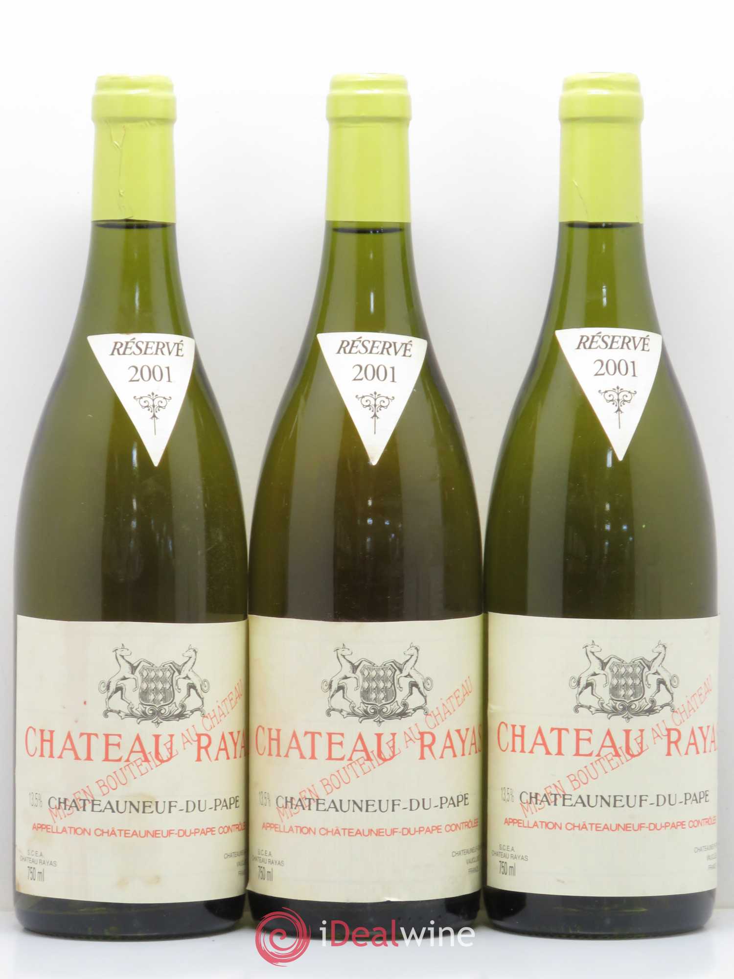 Châteauneuf-du-Pape Château Rayas Emmanuel Reynaud 2001 - Lot de 3 bouteilles - 0