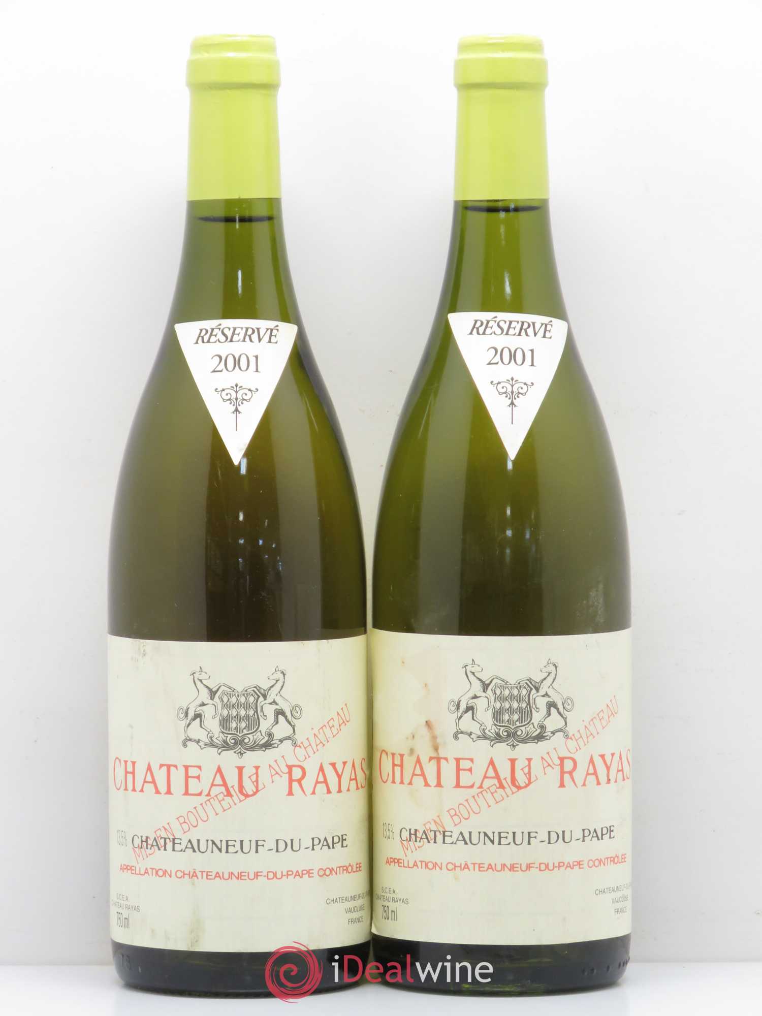Châteauneuf-du-Pape Château Rayas Emmanuel Reynaud 2001 - Lot de 2 bouteilles - 0