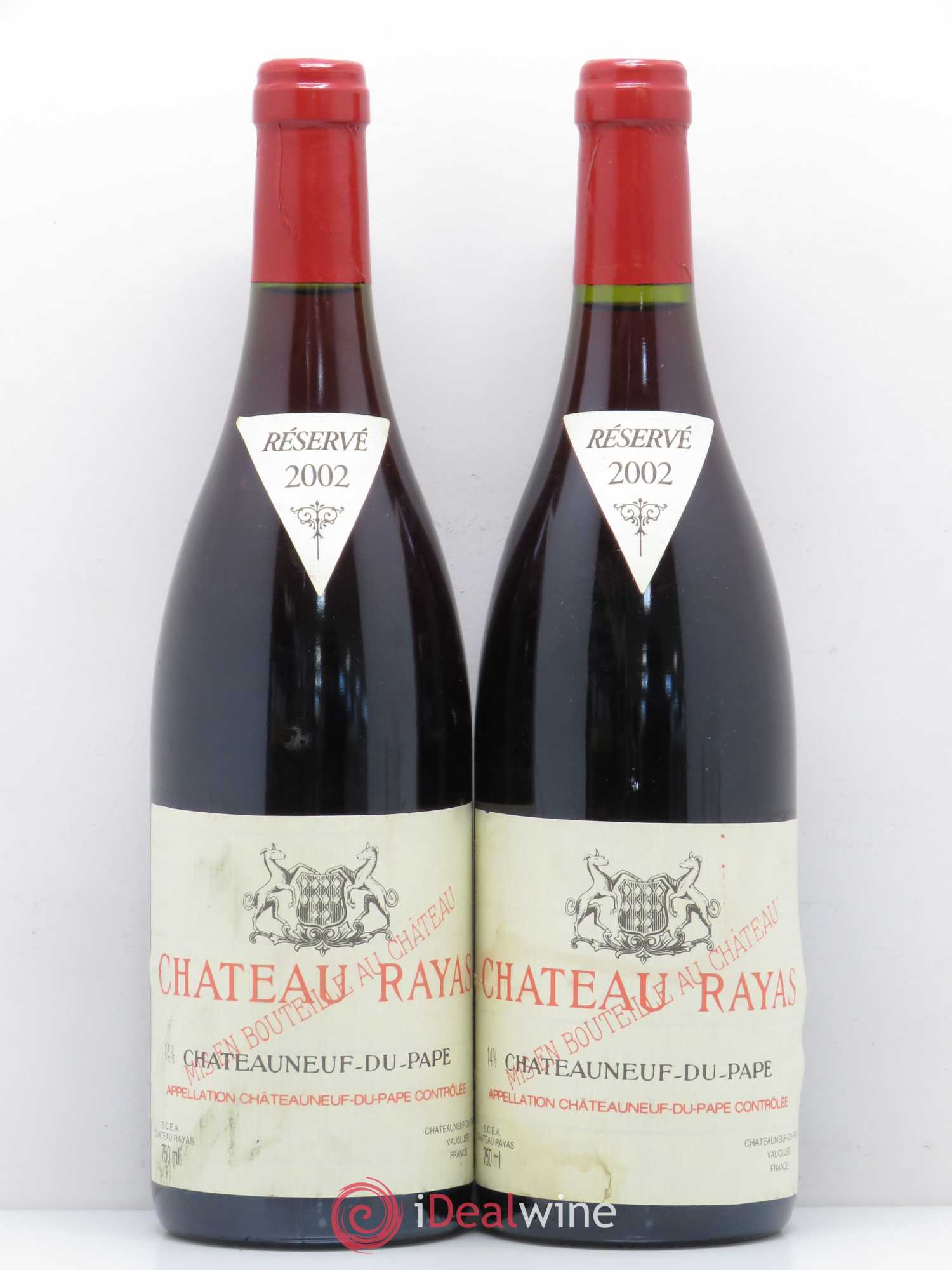 Châteauneuf-du-Pape Château Rayas Emmanuel Reynaud 2002 - Lot de 2 bouteilles - 0