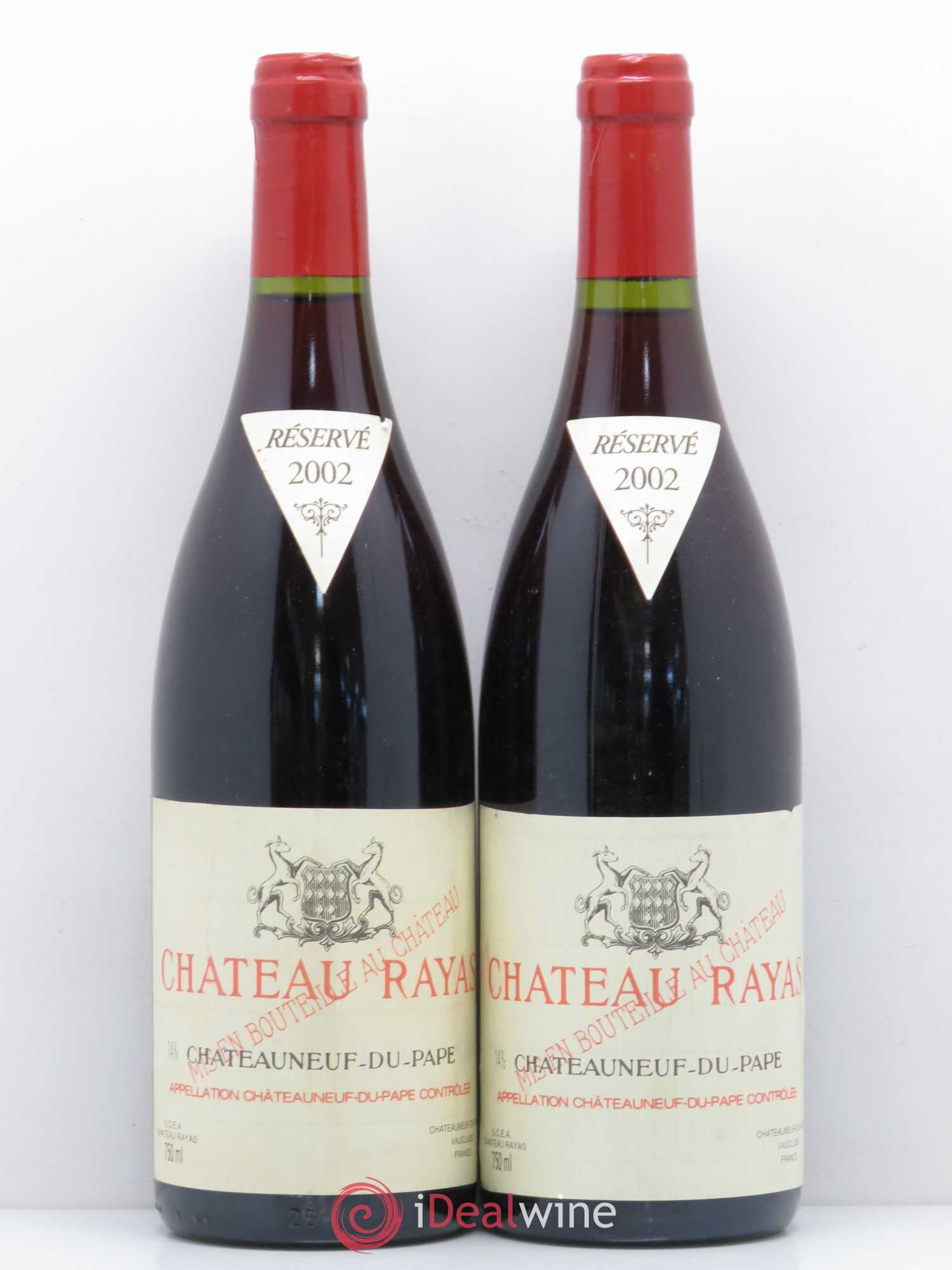 Châteauneuf-du-Pape Château Rayas Emmanuel Reynaud 2002 - Lot de 2 bouteilles - 0