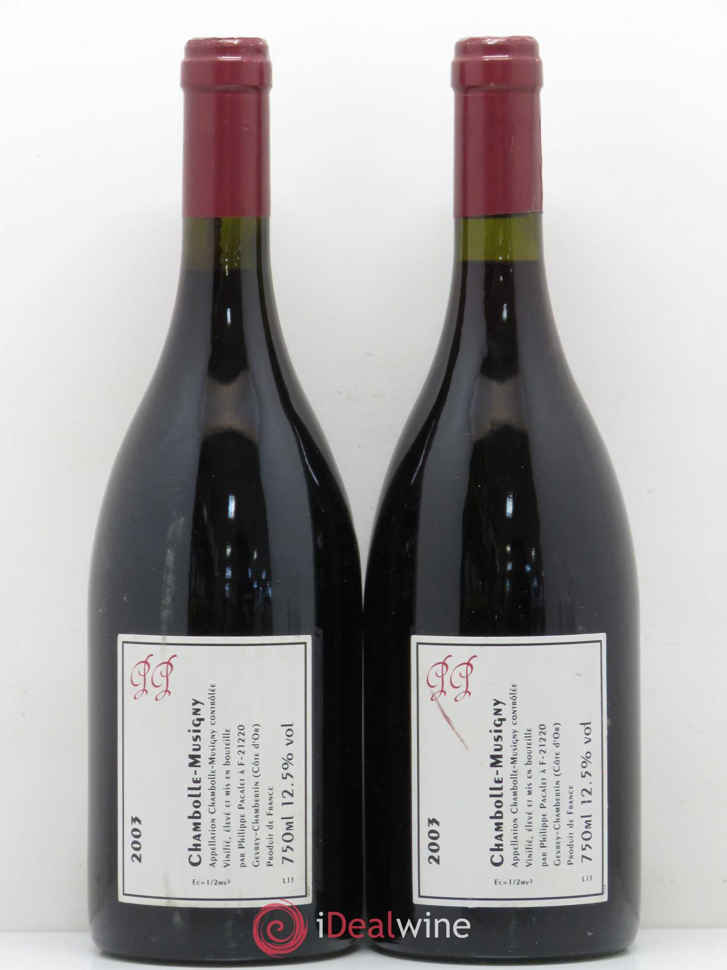 Chambolle-Musigny Philippe Pacalet 2003 - Posten von 2 Flaschen - 1