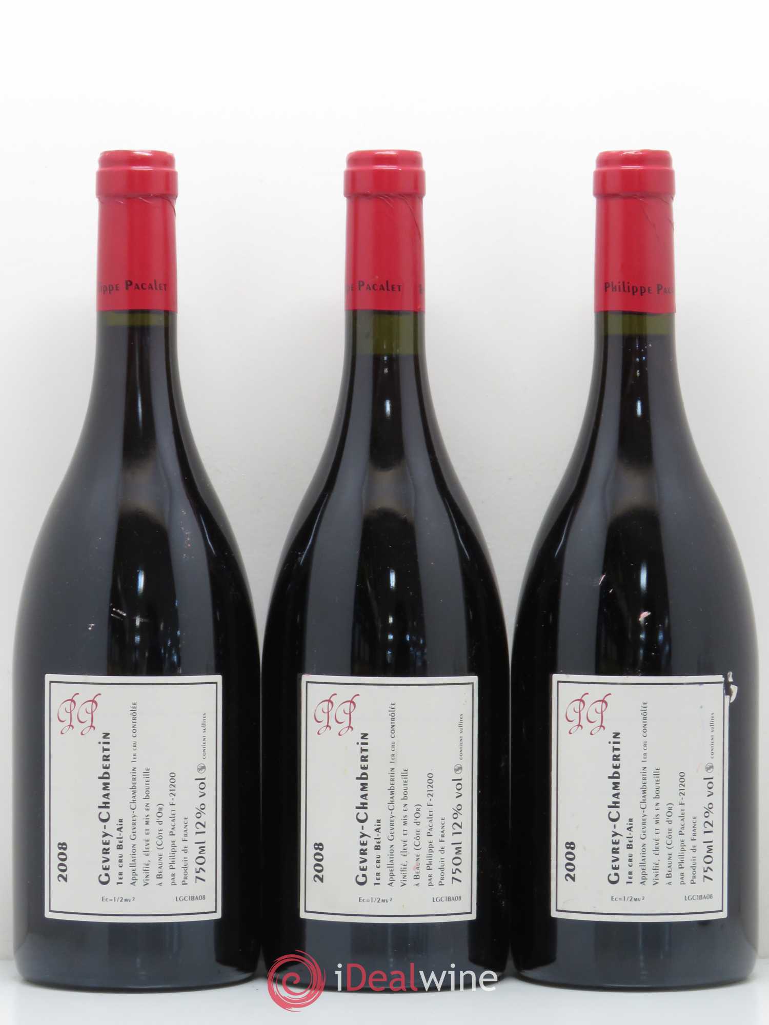 Gevrey-Chambertin 1er Cru Bel Air Philippe Pacalet 2008 - Posten von 3 Flaschen - 1
