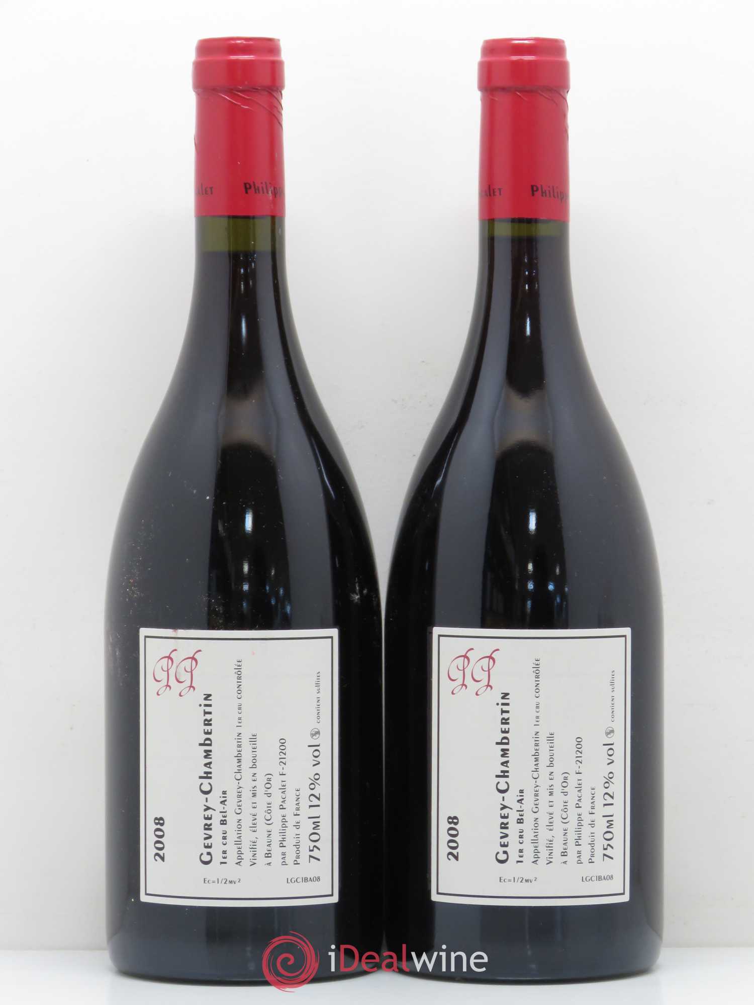 Gevrey-Chambertin 1er Cru Bel Air Philippe Pacalet 2008 - Posten von 2 Flaschen - 1