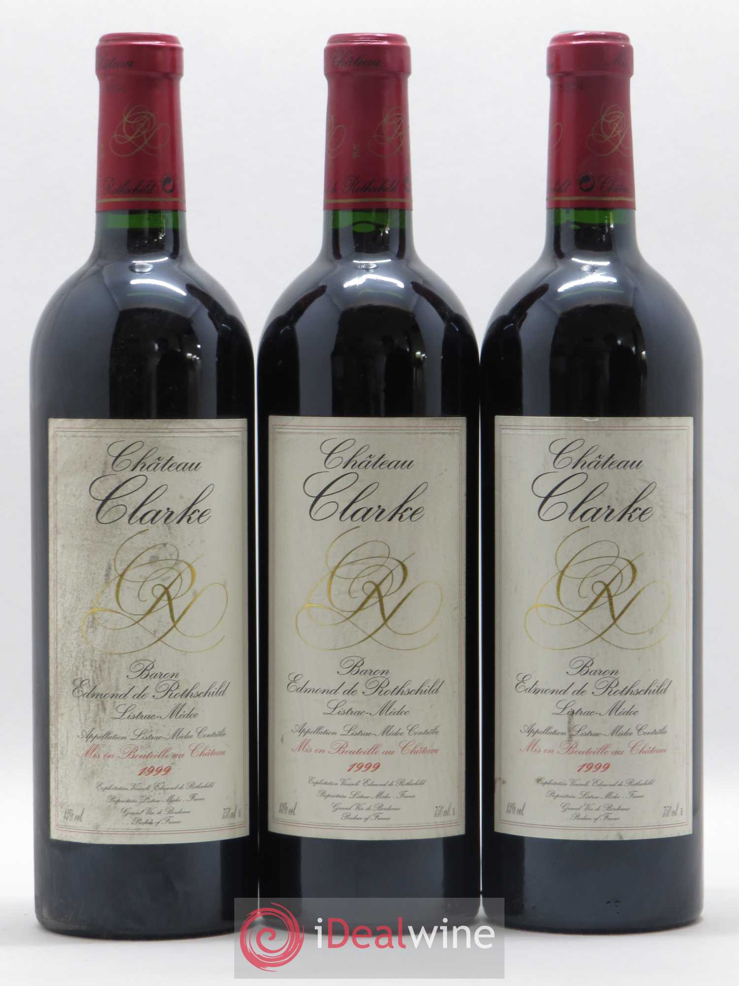 Château Clarke 1999 - Lot de 3 bouteilles - 0