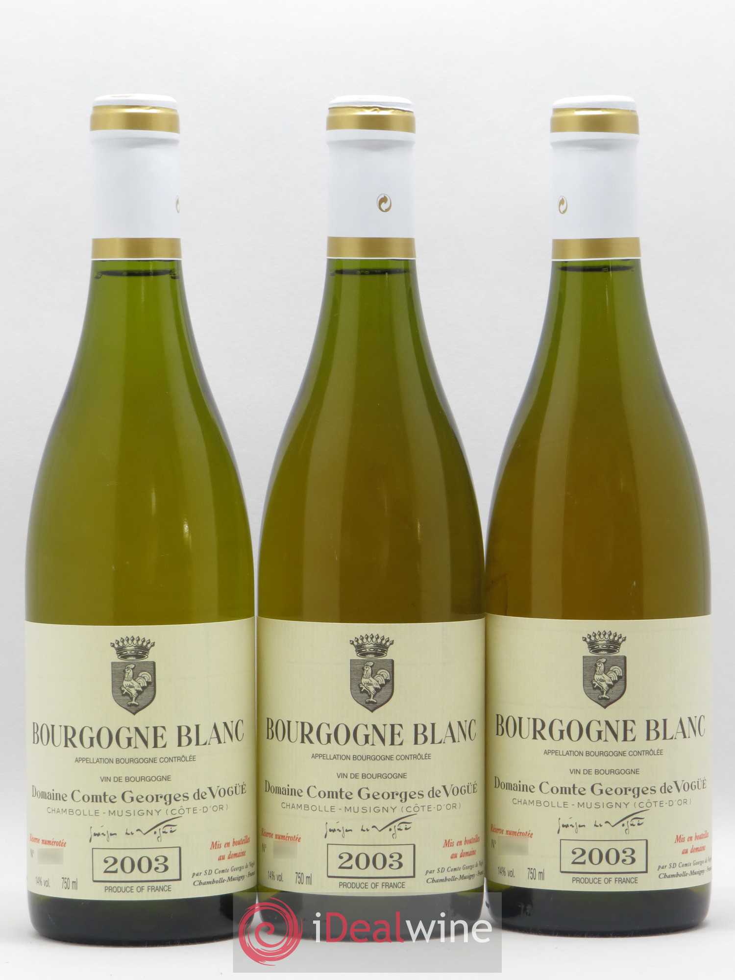 Bourgogne Comte Georges de Vogüé 2003 - Lot de 3 bouteilles - 0