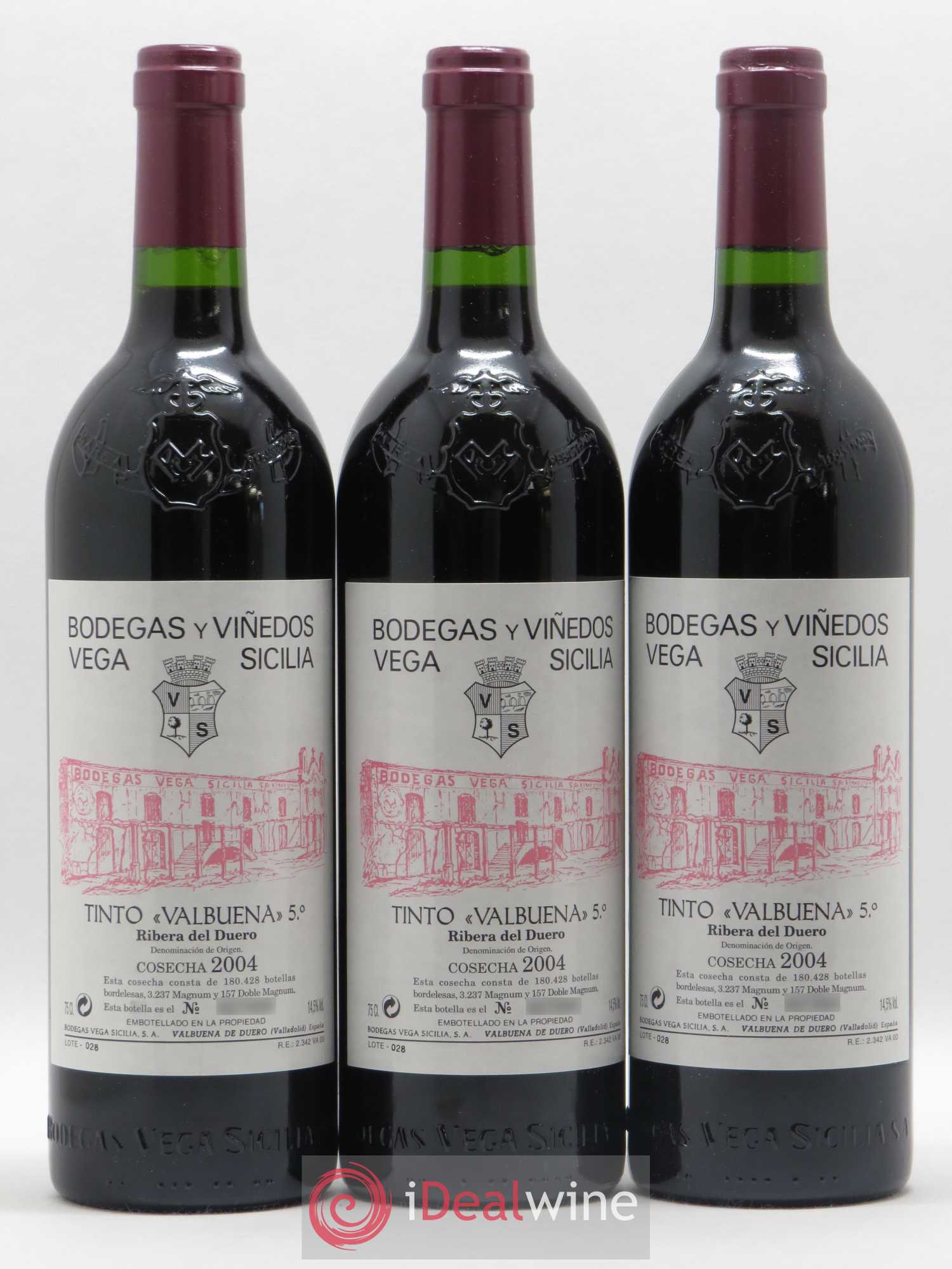 Ribera Del Duero DO Vega Sicilia Valbuena 5 ano Famille Alvarez 2004 - Lot de 6 bouteilles - 2
