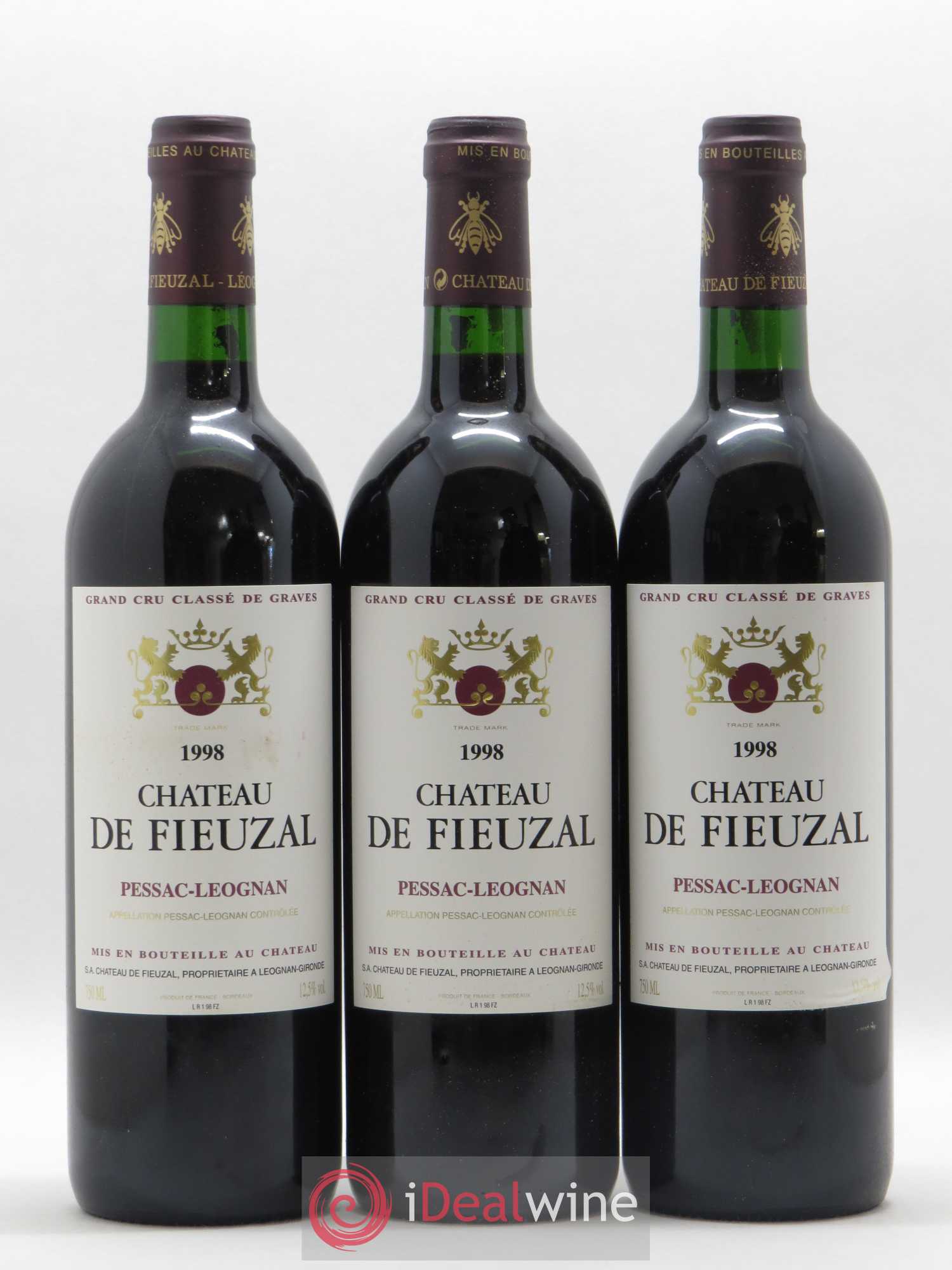 Château de Fieuzal Cru Classé de Graves 1998 - Lot de 12 bouteilles - 1