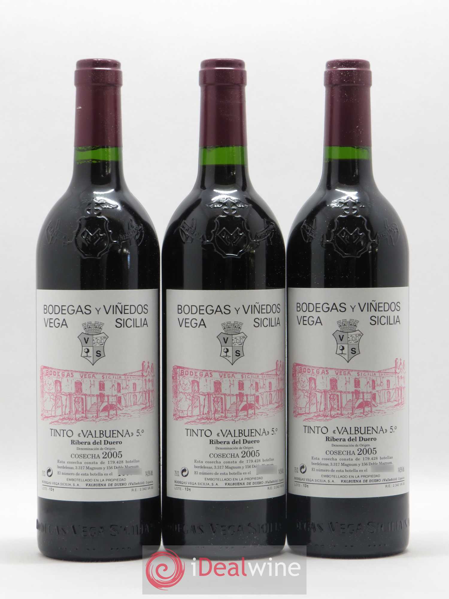 Ribera Del Duero DO Vega Sicilia Valbuena 5 ano Famille Alvarez 2005 - Lot de 6 bouteilles - 2