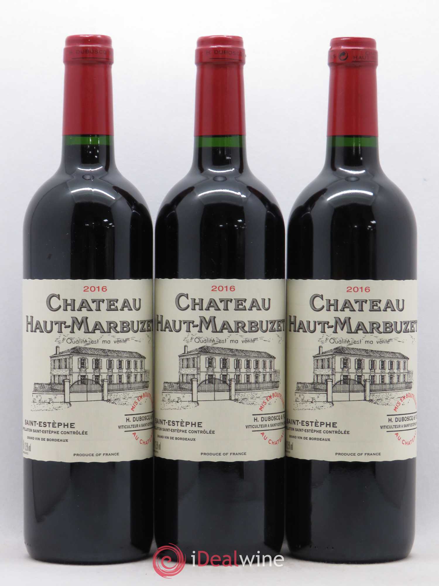 Château Haut Marbuzet 2016 - Lot de 3 bouteilles - 0