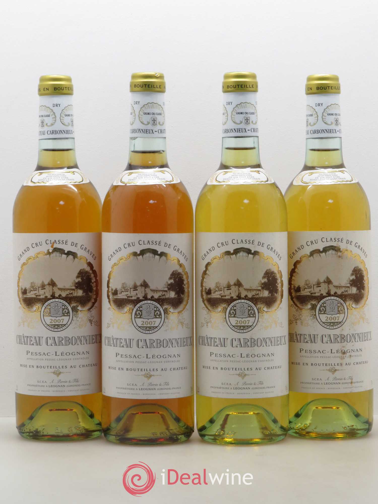 Château Carbonnieux Cru Classé de Graves (sans prix de réserve) 2007 - Lot de 4 bouteilles - 0