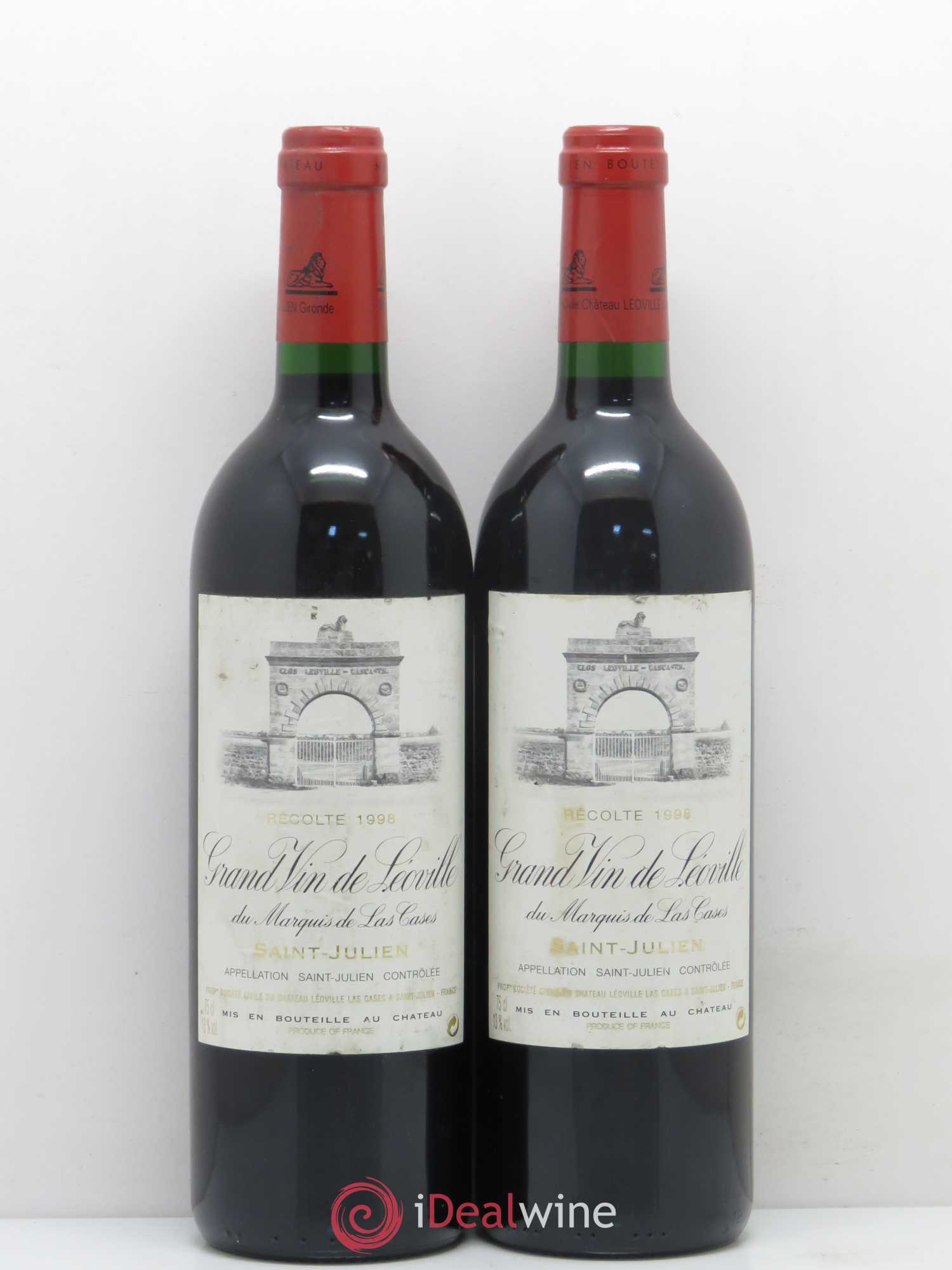 Château Léoville Las Cases 2ème Grand Cru Classé 1998 - Lot de 2 bouteilles - 0