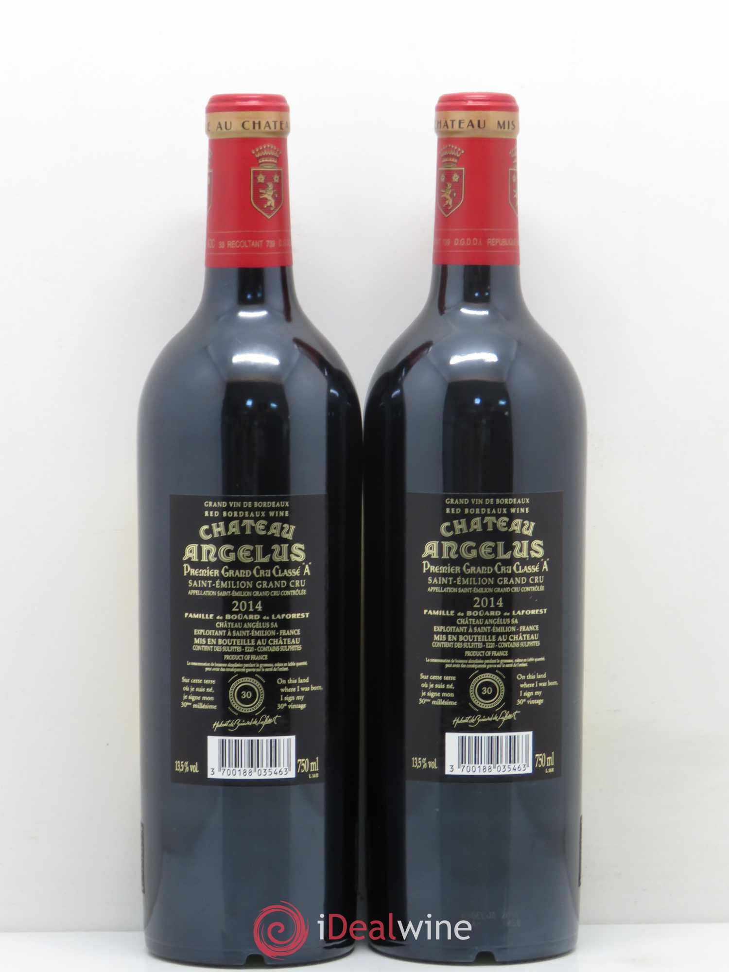 Château Angélus 1er Grand Cru Classé A 2014 - Lot de 2 bouteilles - 1