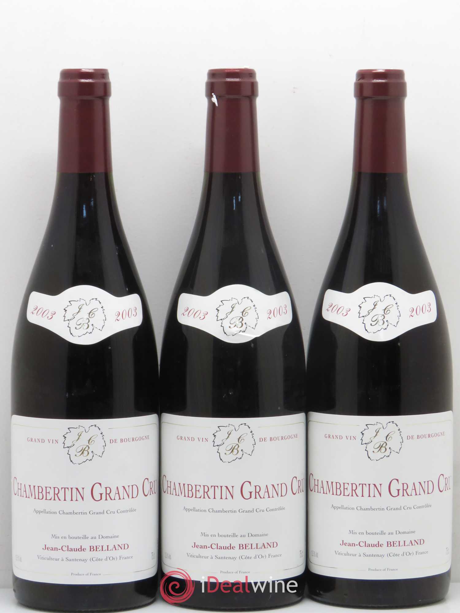 Chambertin Grand Cru Domaine Belland 2003 - Posten von 3 Flaschen - 0