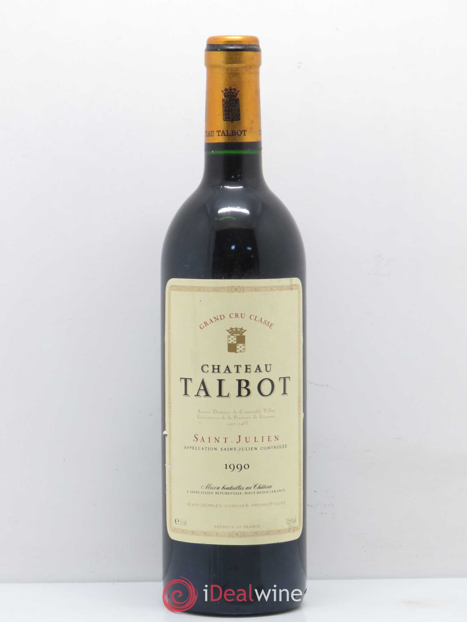 Château Talbot 4ème Grand Cru Classé 1990 - Lot de 1 bouteille - 0