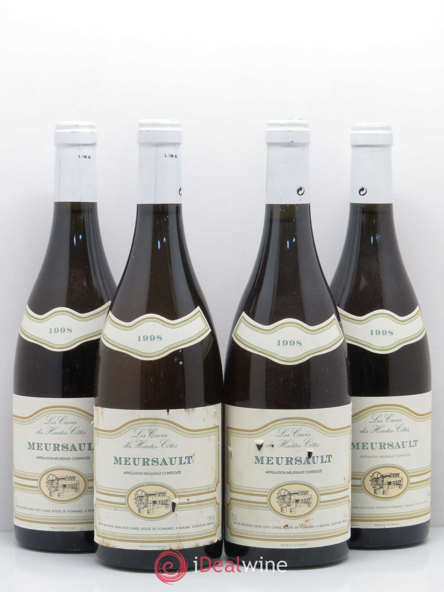 Meursault Les Caves De Hautes Côtes 1998 - Posten von 4 Flaschen - 0