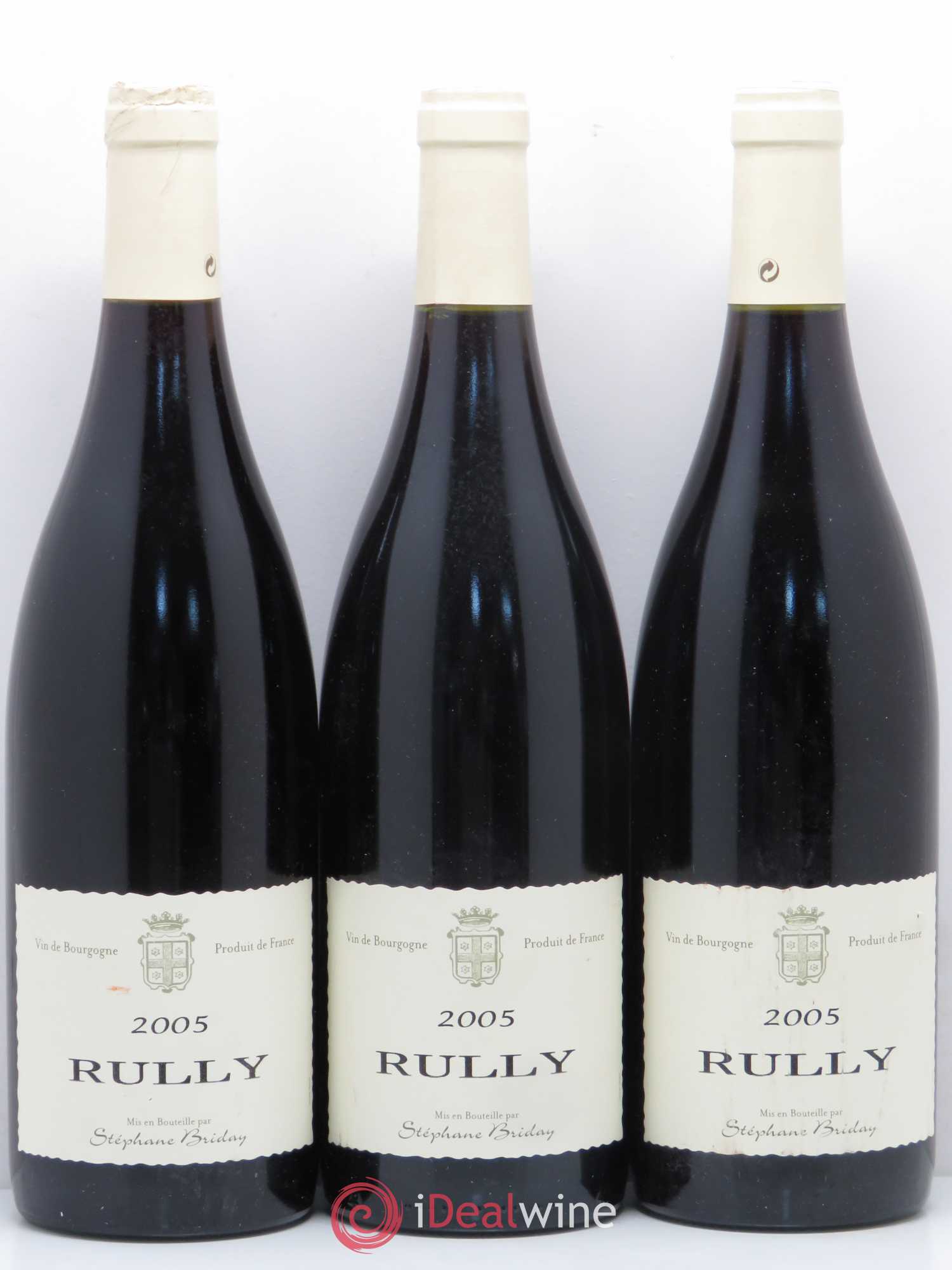 Rully Stéphane Briday (sans prix de réserve) 2005 - Lot de 3 bouteilles - 0