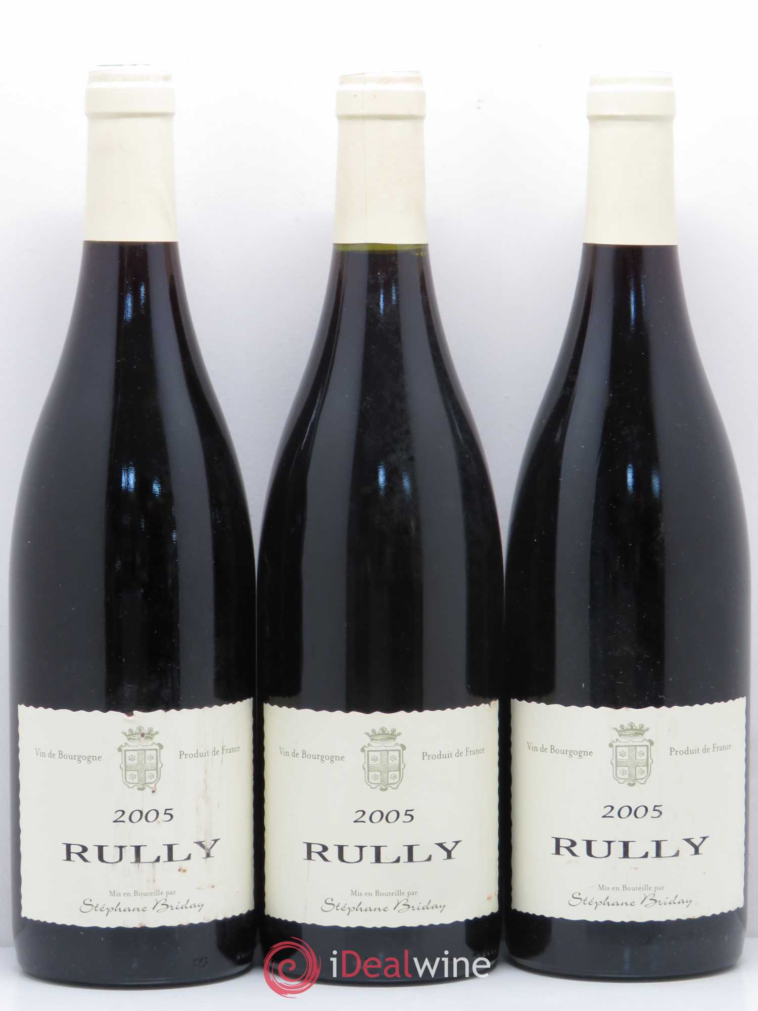 Rully Stéphane Briday 2005 - Lot of 3 bottles - 0