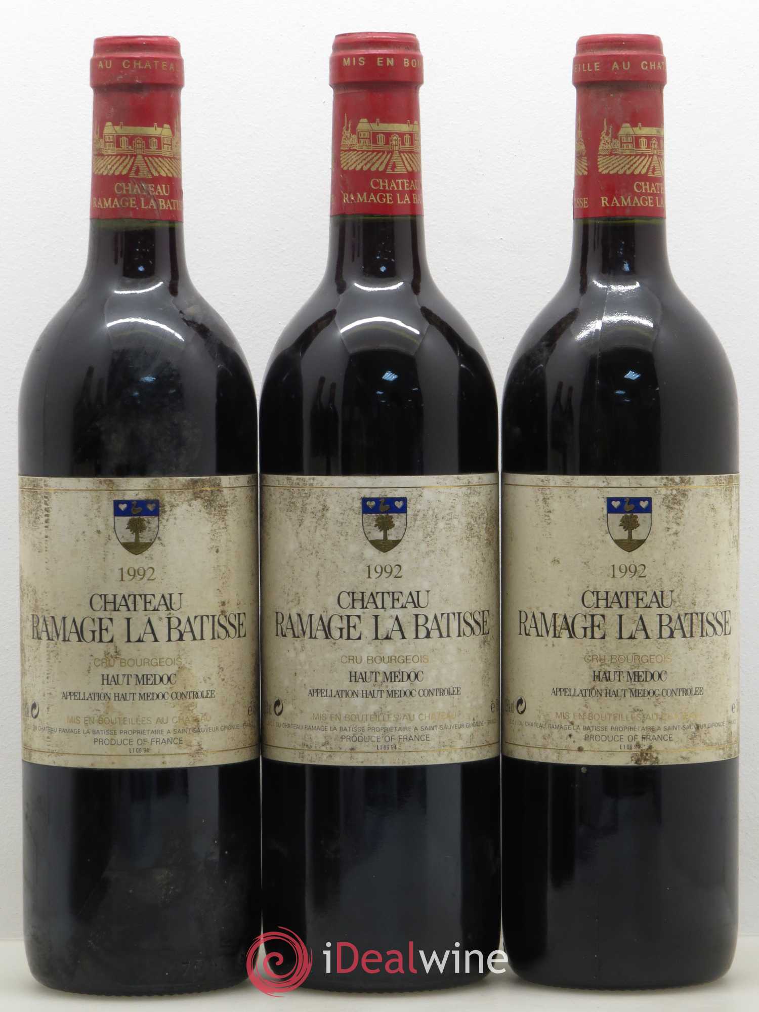 Château Ramage la Bâtisse Cru Bourgeois 1992 - Lot de 5 bouteilles - 1