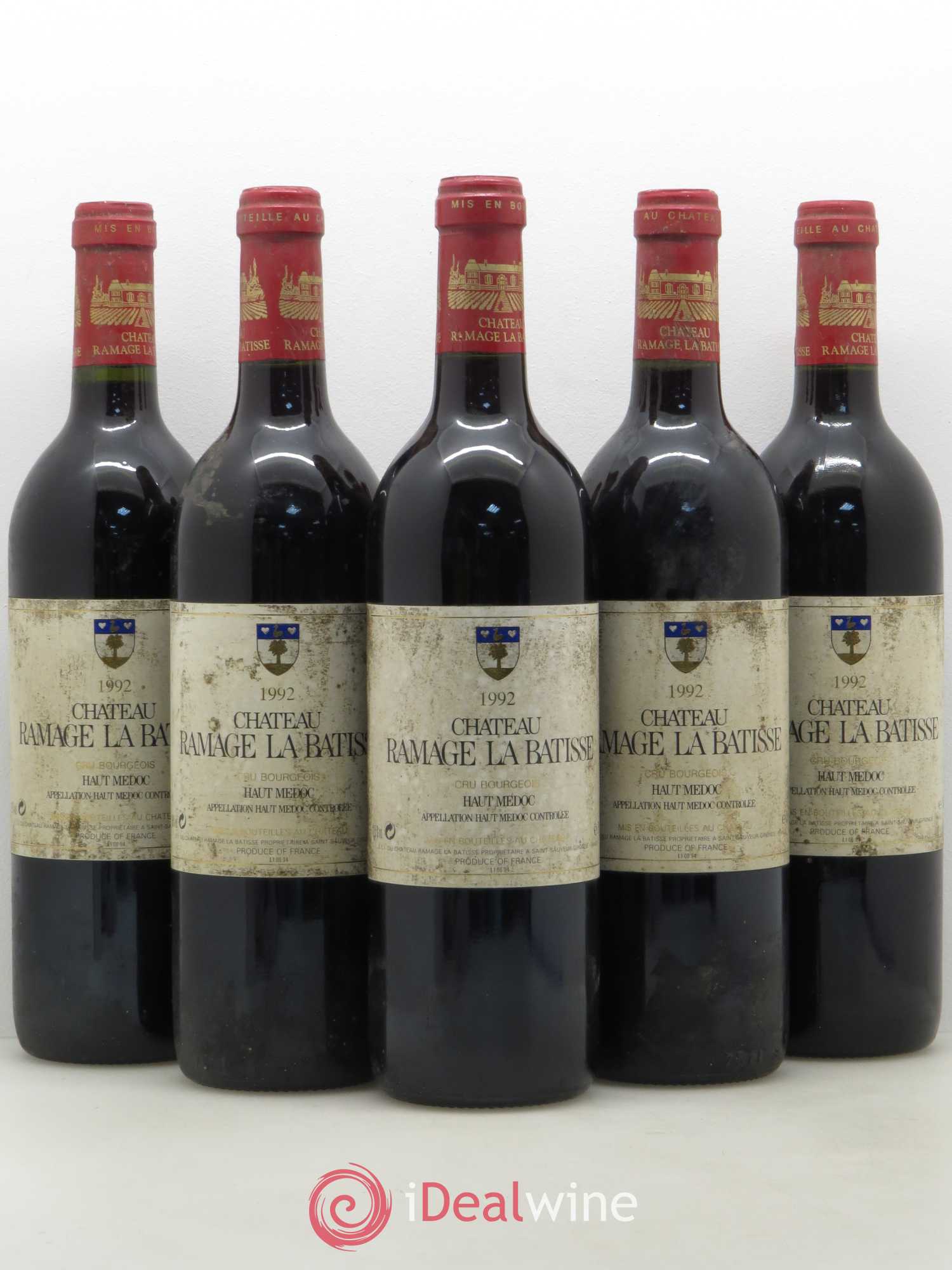 Château Ramage la Bâtisse Cru Bourgeois 1992 - Lot de 5 bouteilles - 0