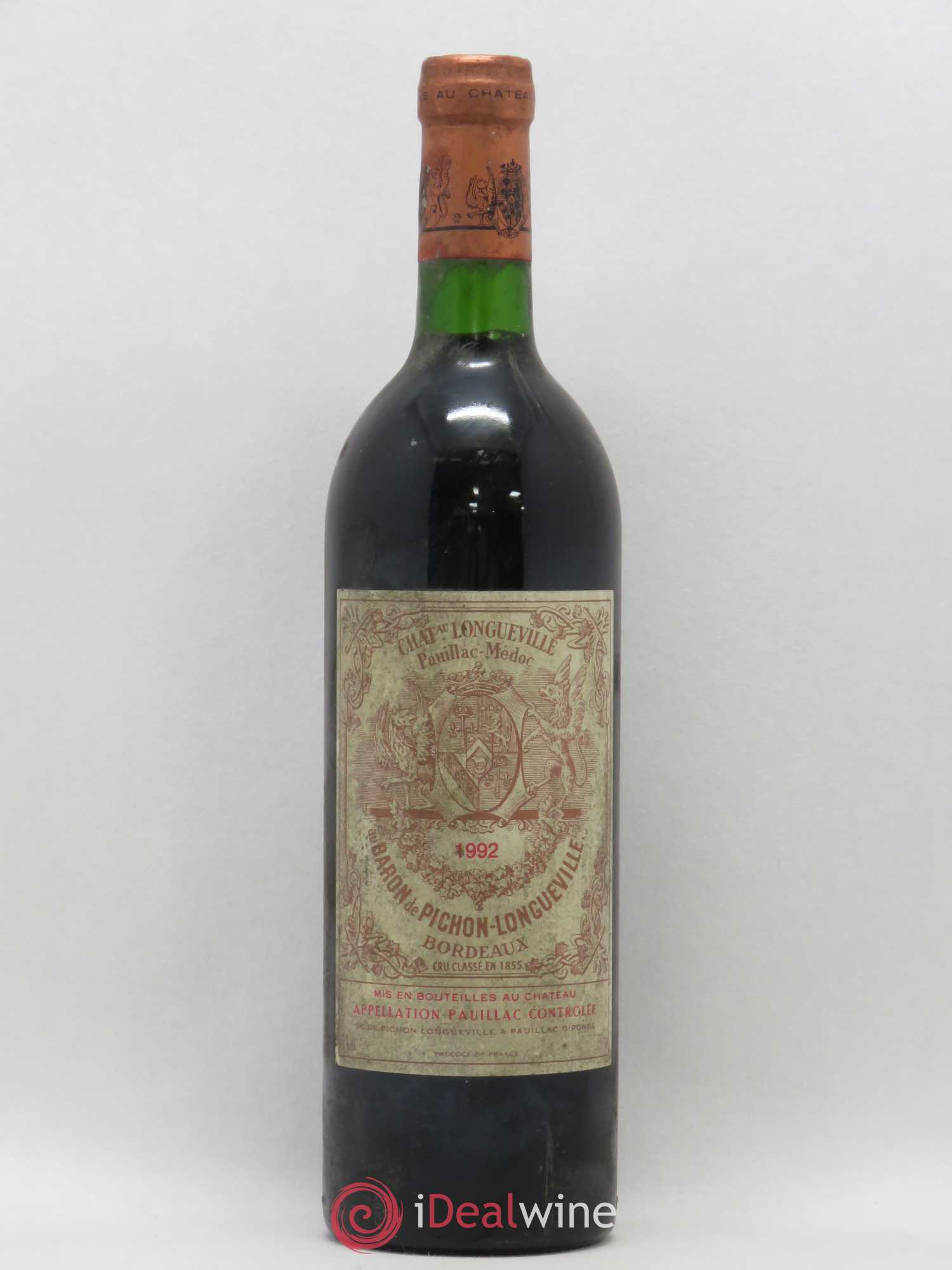 Pichon Longueville Baron 2ème Grand Cru Classé 1992 - Lot de 1 bouteille - 0
