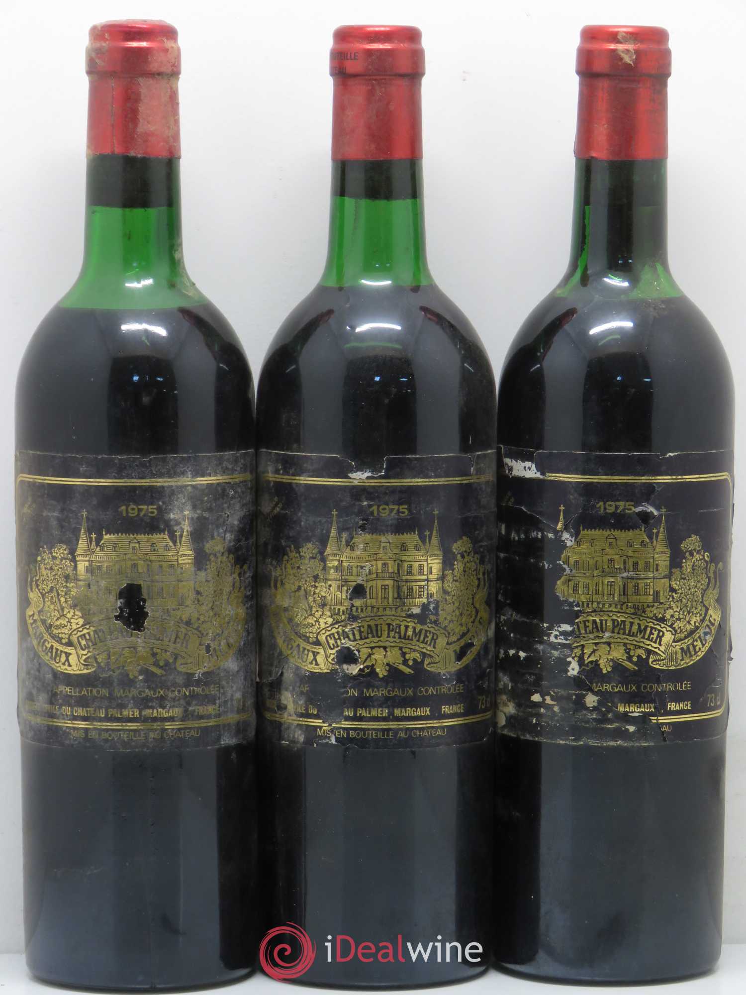 Château Palmer 3ème Grand Cru Classé 1975 - Lot de 12 bouteilles - 1