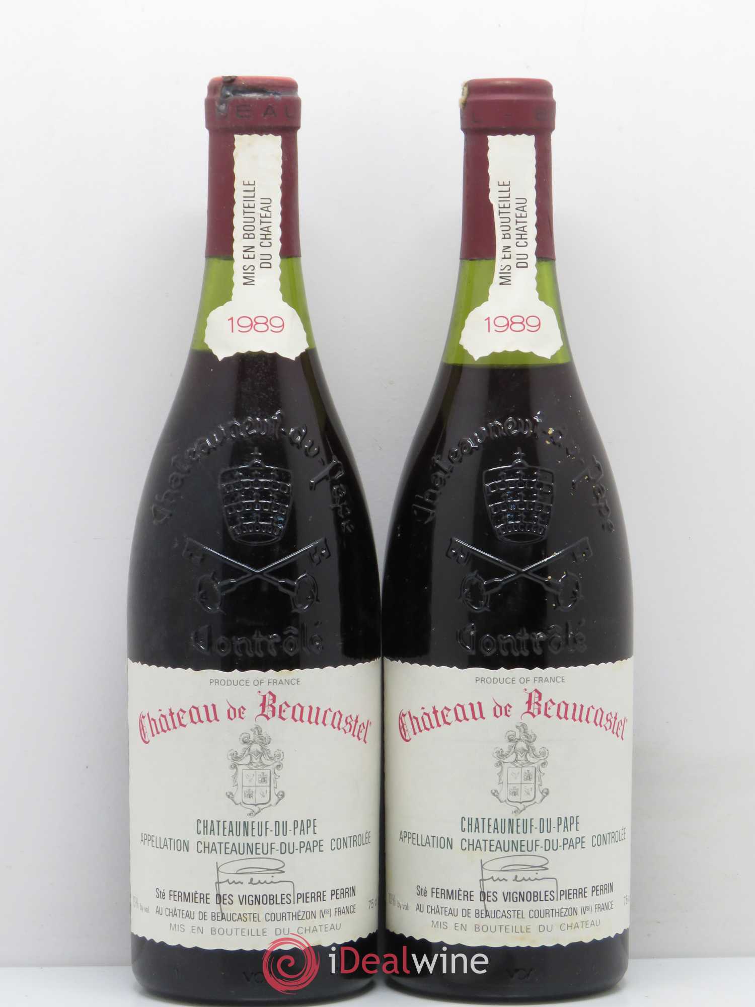 Châteauneuf-du-Pape Château de Beaucastel Famille Perrin 1989 - Lot de 2 bouteilles - 0