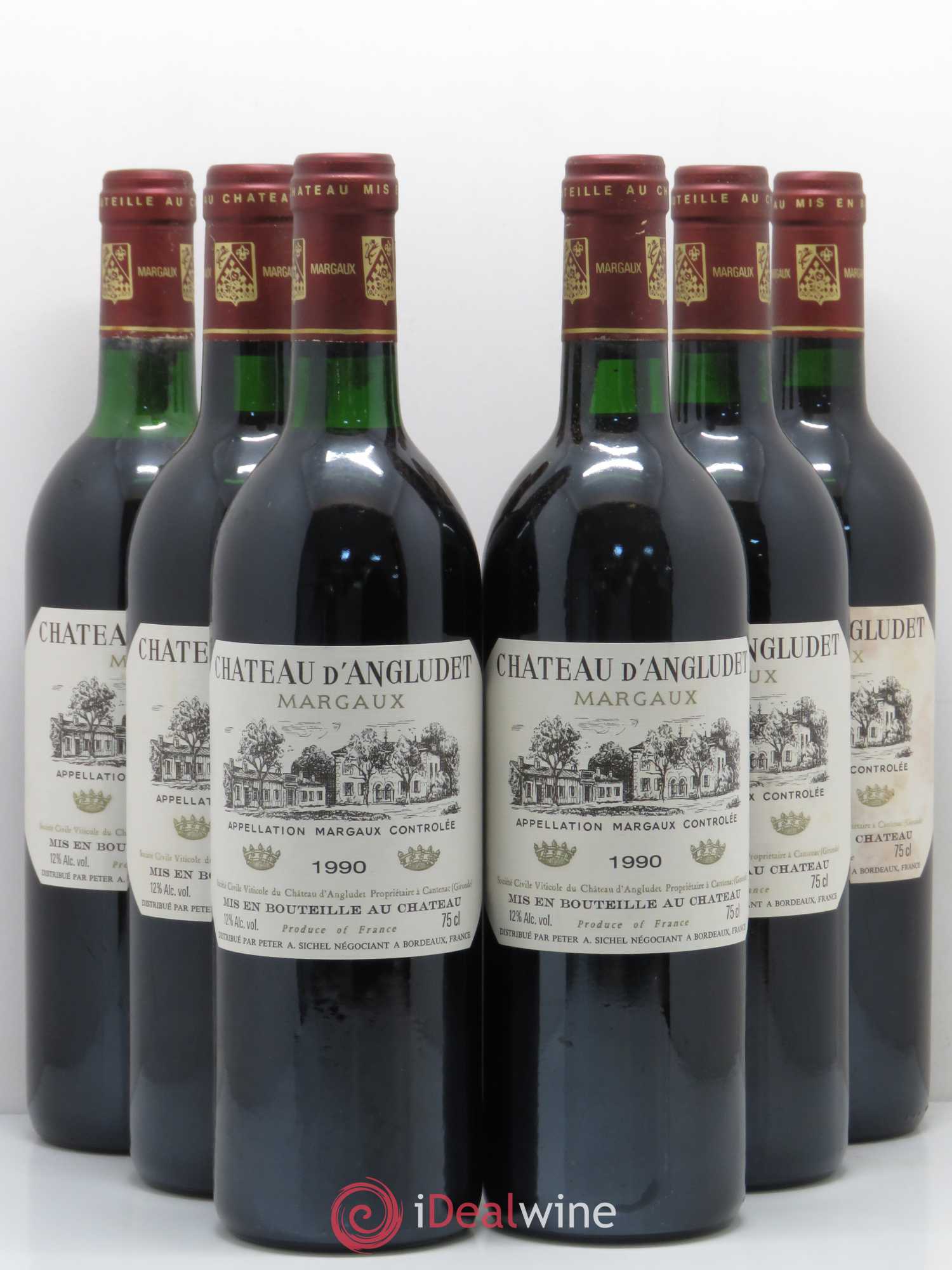 Château d' Angludet Cru Bourgeois 1990 - Lot de 6 bouteilles - 0