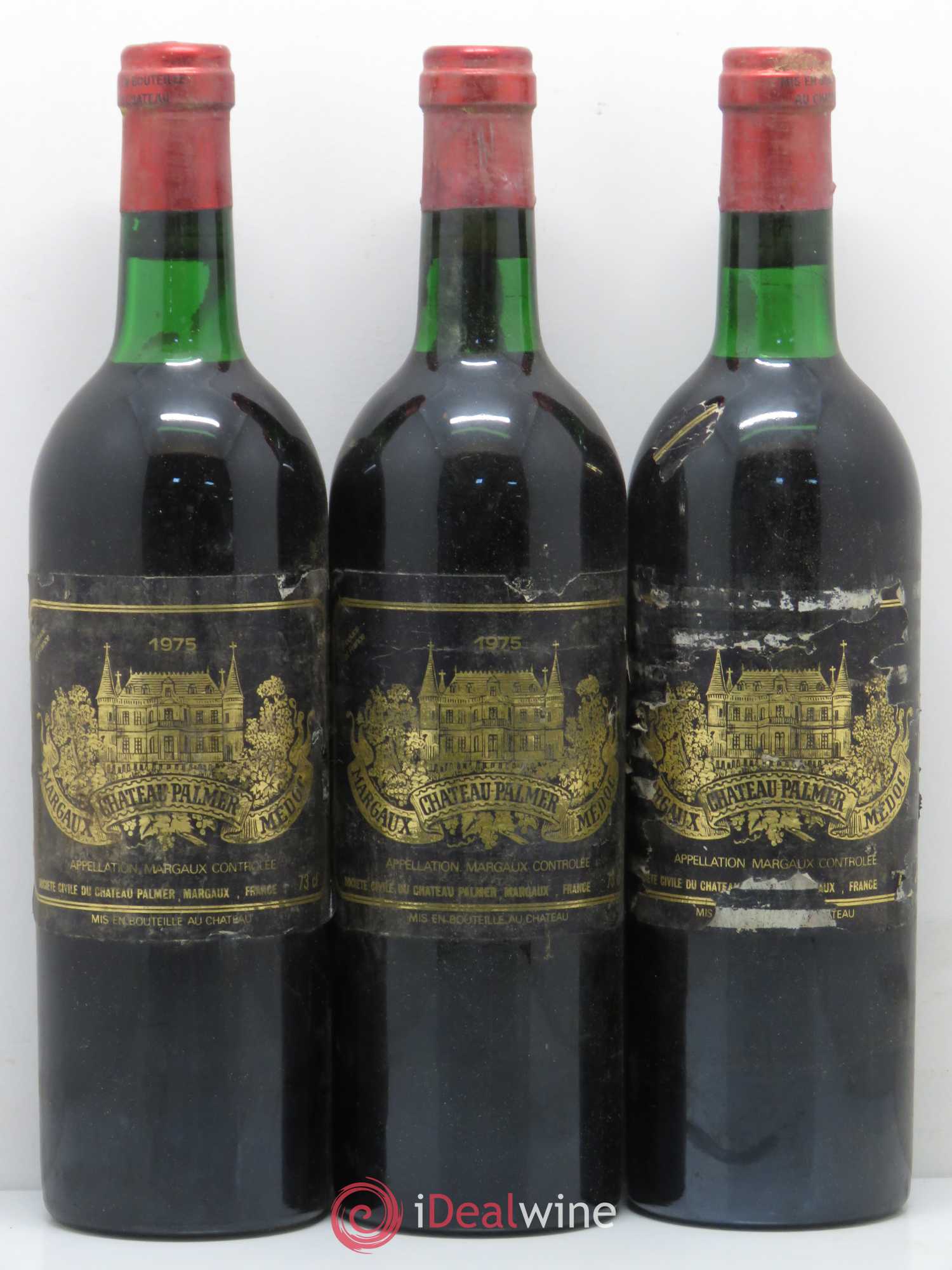 Château Palmer 3ème Grand Cru Classé 1975 - Lot de 6 bouteilles - 1