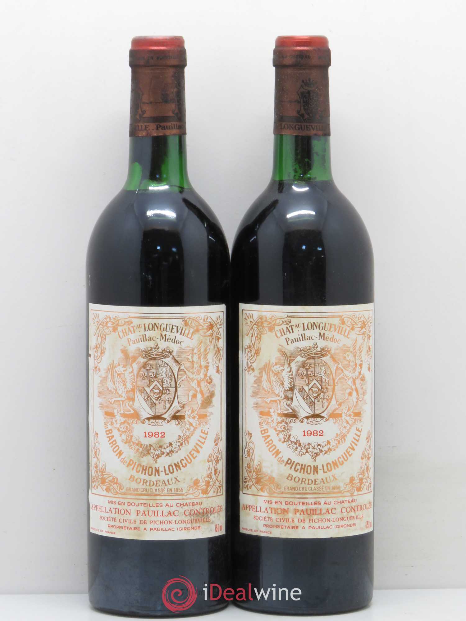 Pichon Longueville Baron 2ème Grand Cru Classé 1982 - Lot de 2 bouteilles - 0