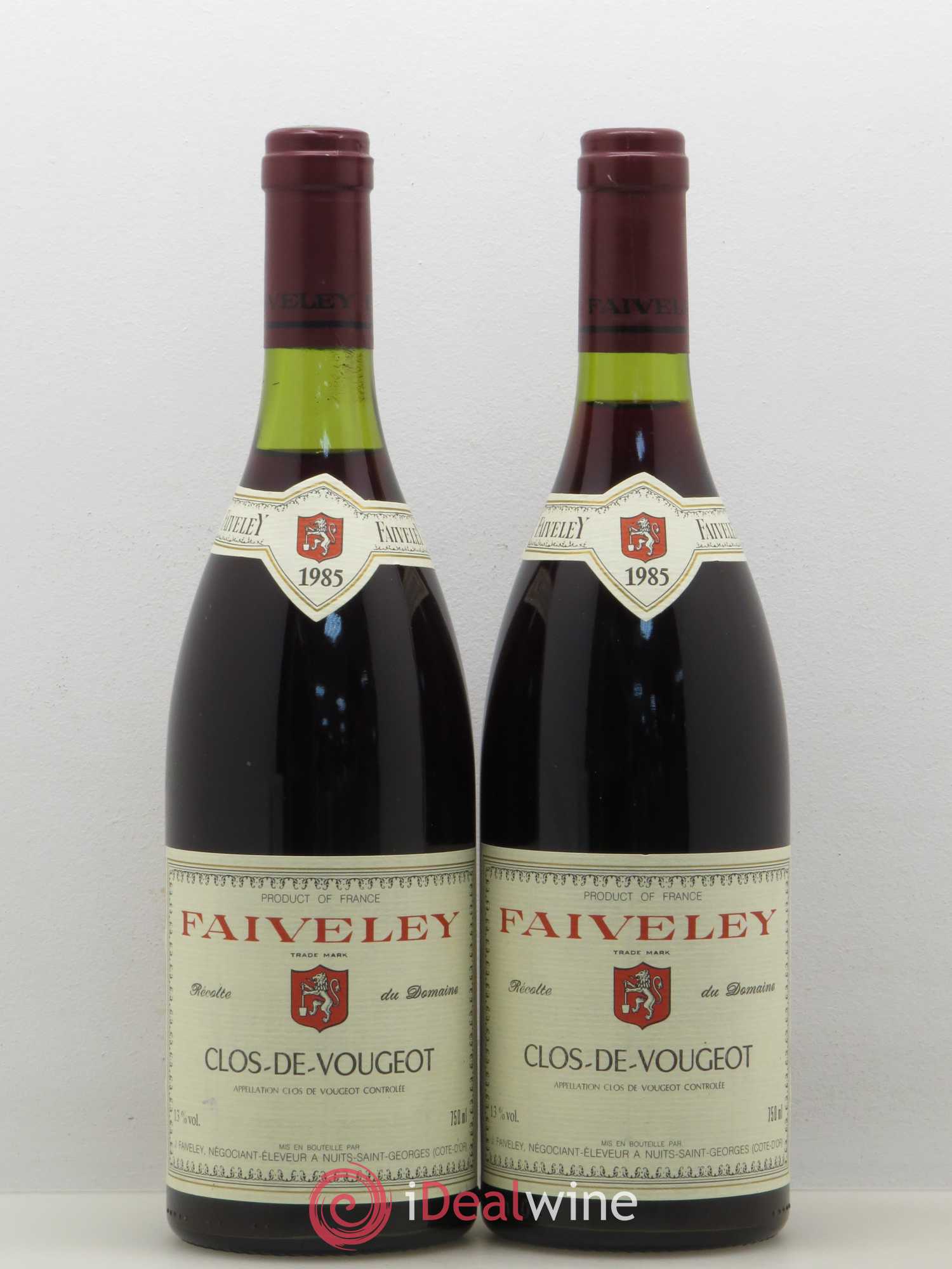 Clos de Vougeot Grand Cru Faiveley 1985 - Lot de 2 bouteilles - 0