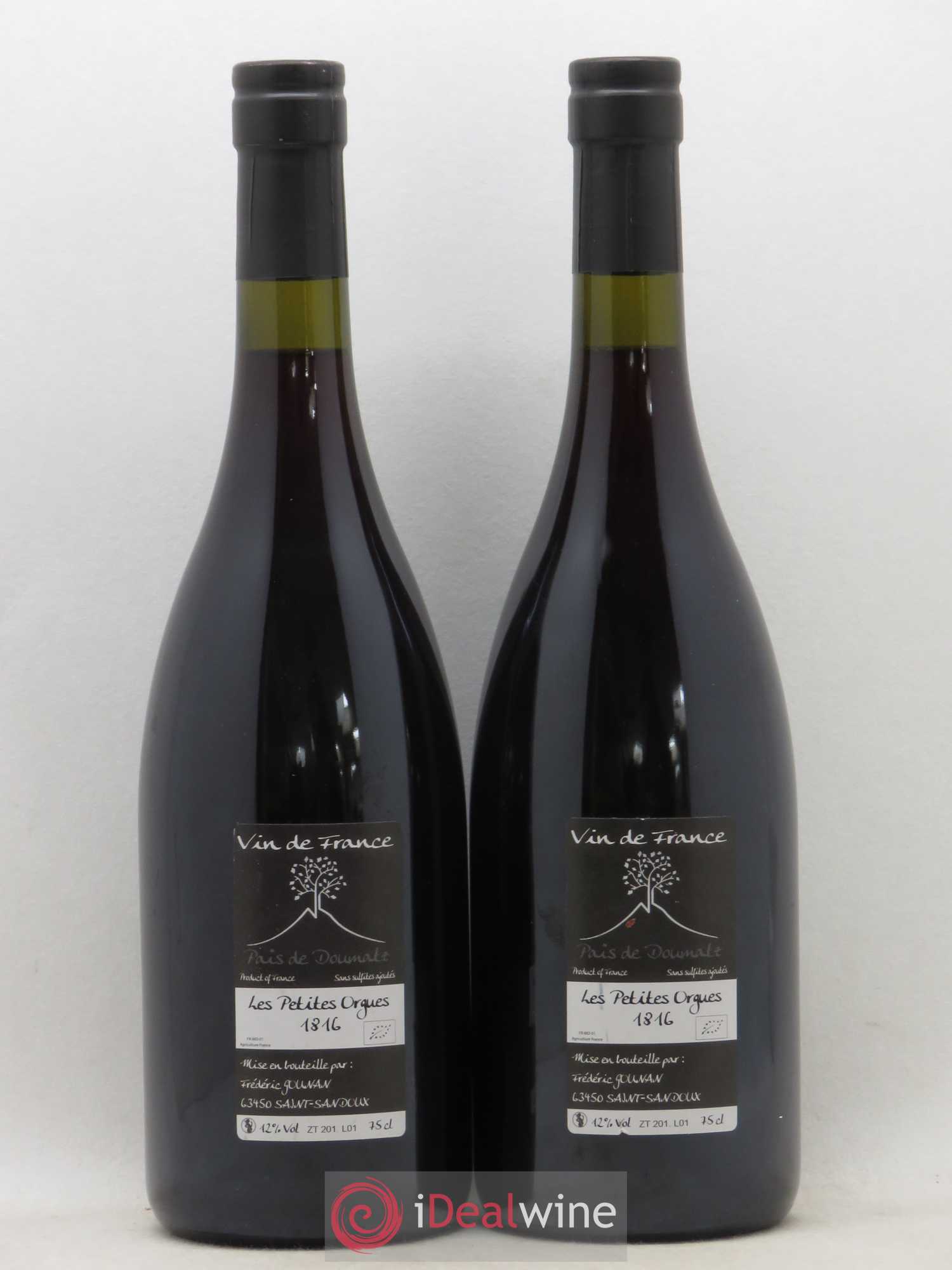 Vin de France Les Petites Orgues Vignoble de l'Arbre Blanc 2016 - Lotto di 2 bottiglie - 1