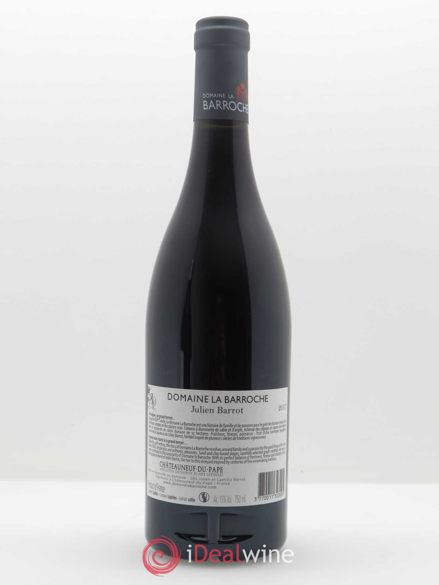 Châteauneuf-du-Pape La Barroche (Domaine de) Signature Julien Barrot 2017 - Lot de 1 bouteille - 1