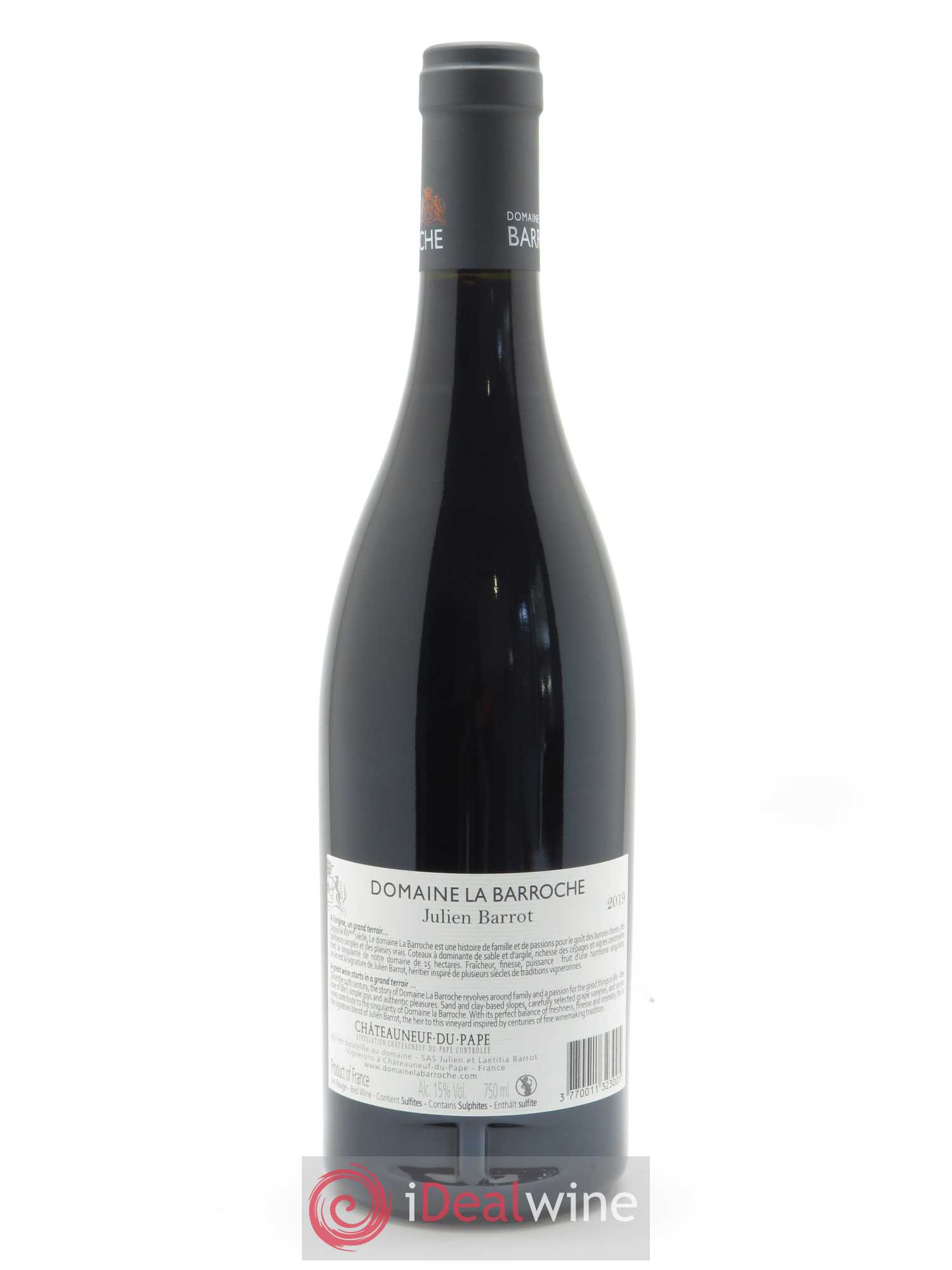 Châteauneuf-du-Pape La Barroche (Domaine de) Julien Barrot 2019 - Lot de 1 bouteille - 1