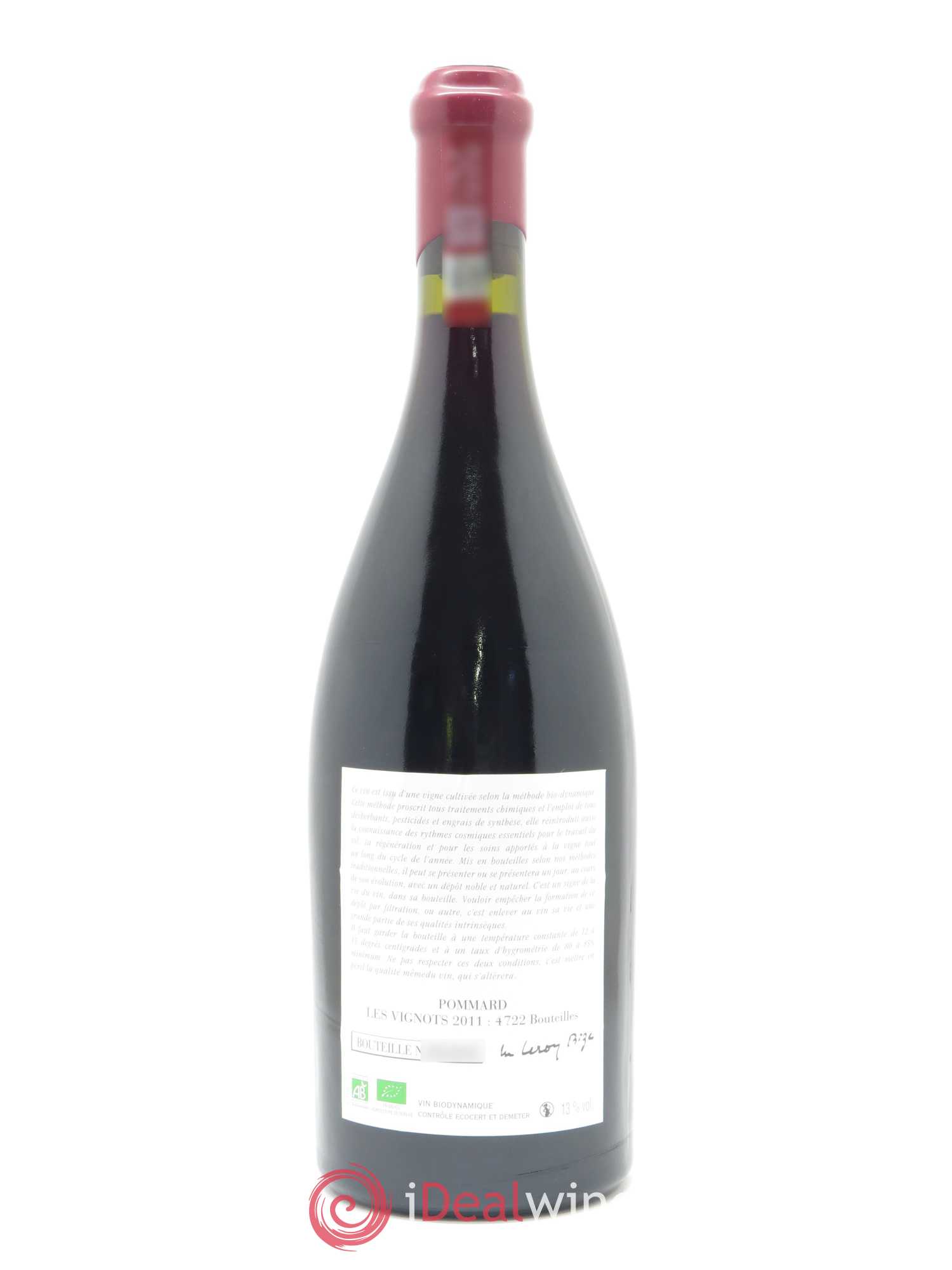 Pommard Les Vignots Leroy (Domaine) 2011 - Lot de 1 bouteille - 1