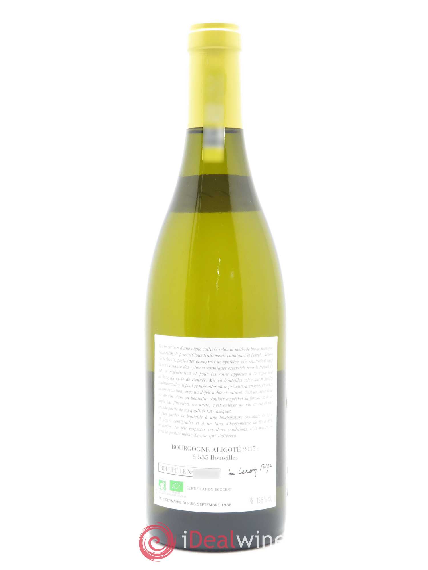 Bourgogne Aligoté Leroy (Domaine) 2015 - Lot de 1 bouteille - 1