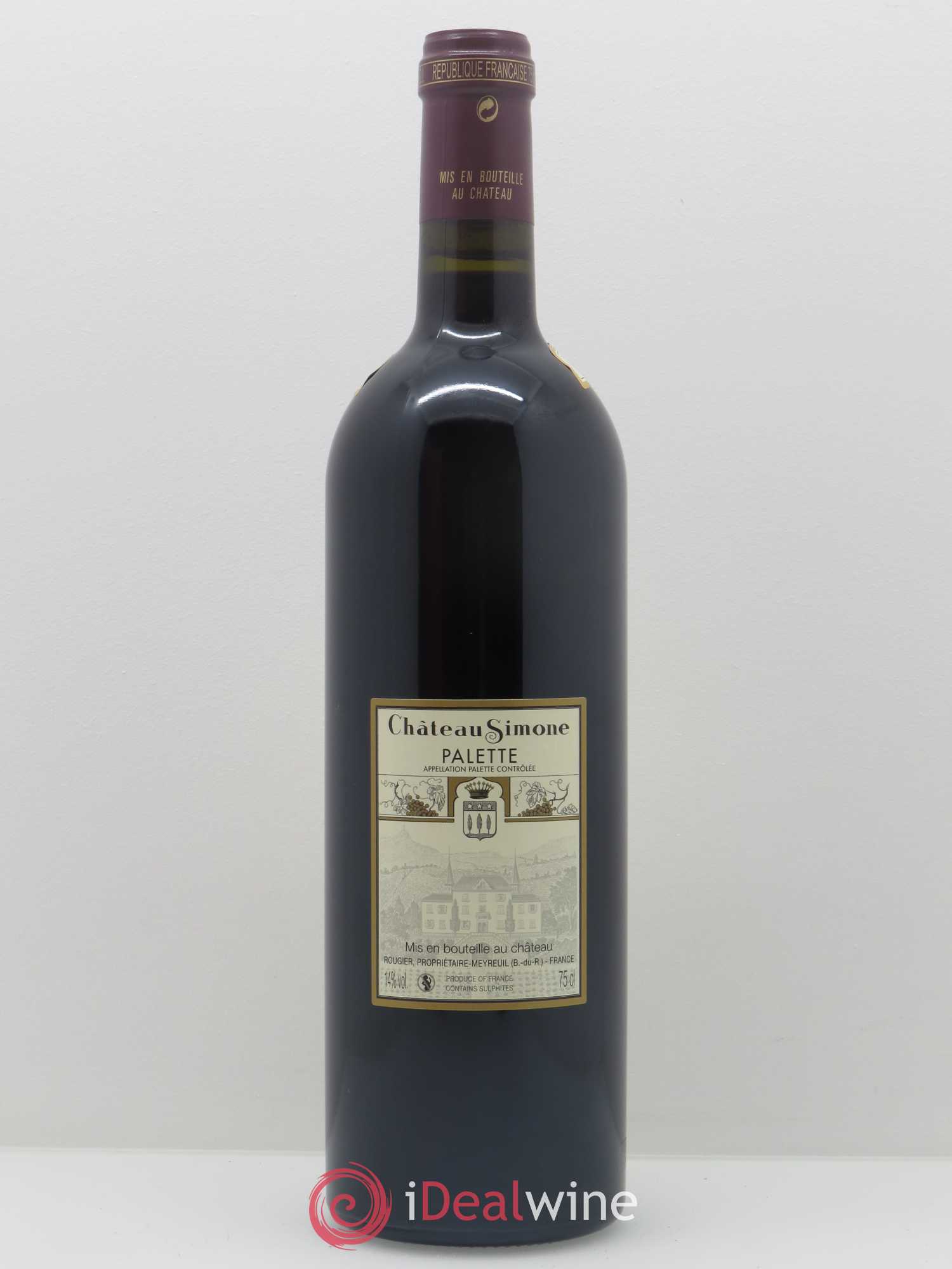Palette Château Simone Famille Rougier 2015 - Lot de 1 bouteille - 1