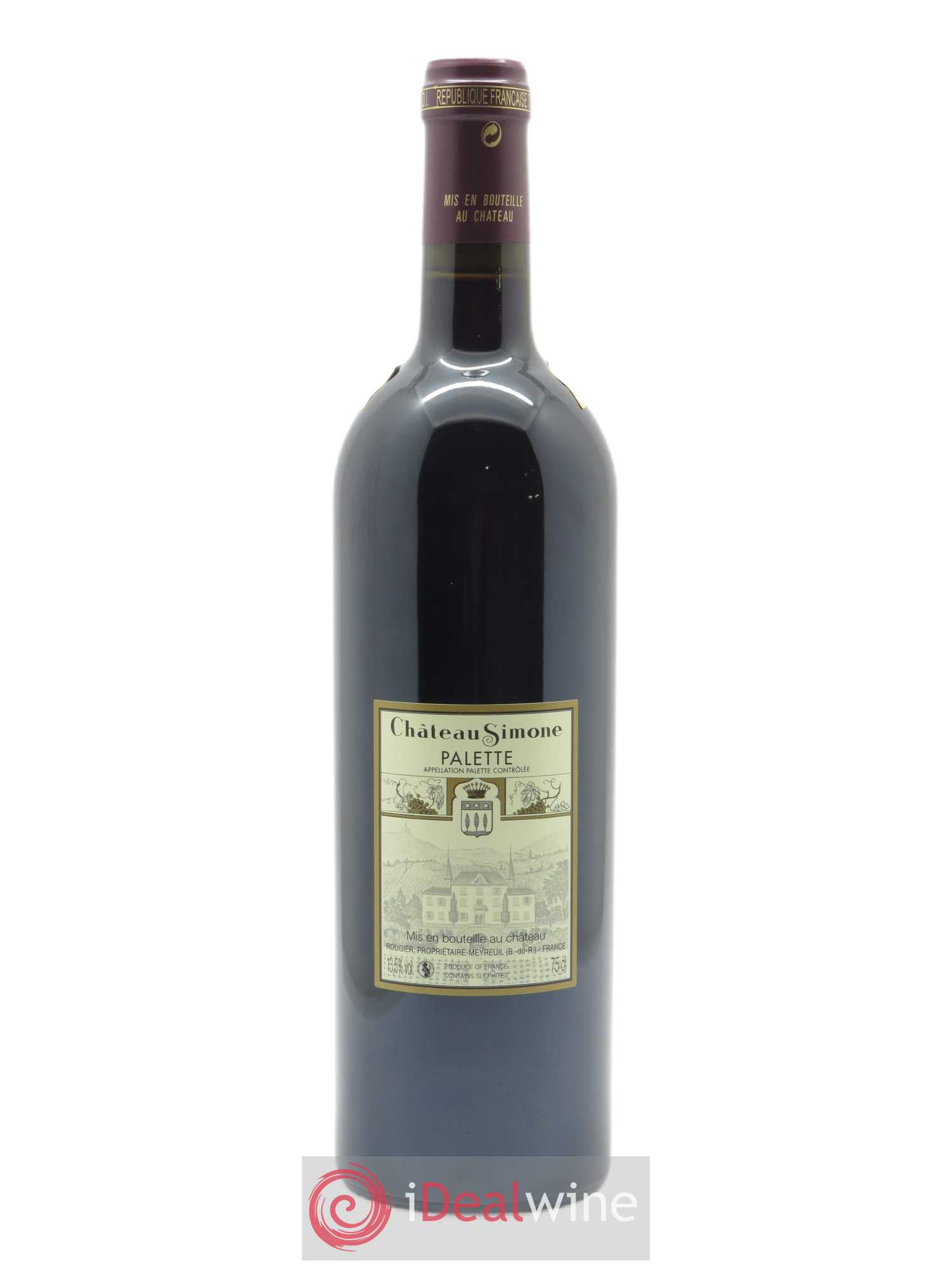 Palette Château Simone Famille Rougier 2018 - Lot de 1 bouteille - 1